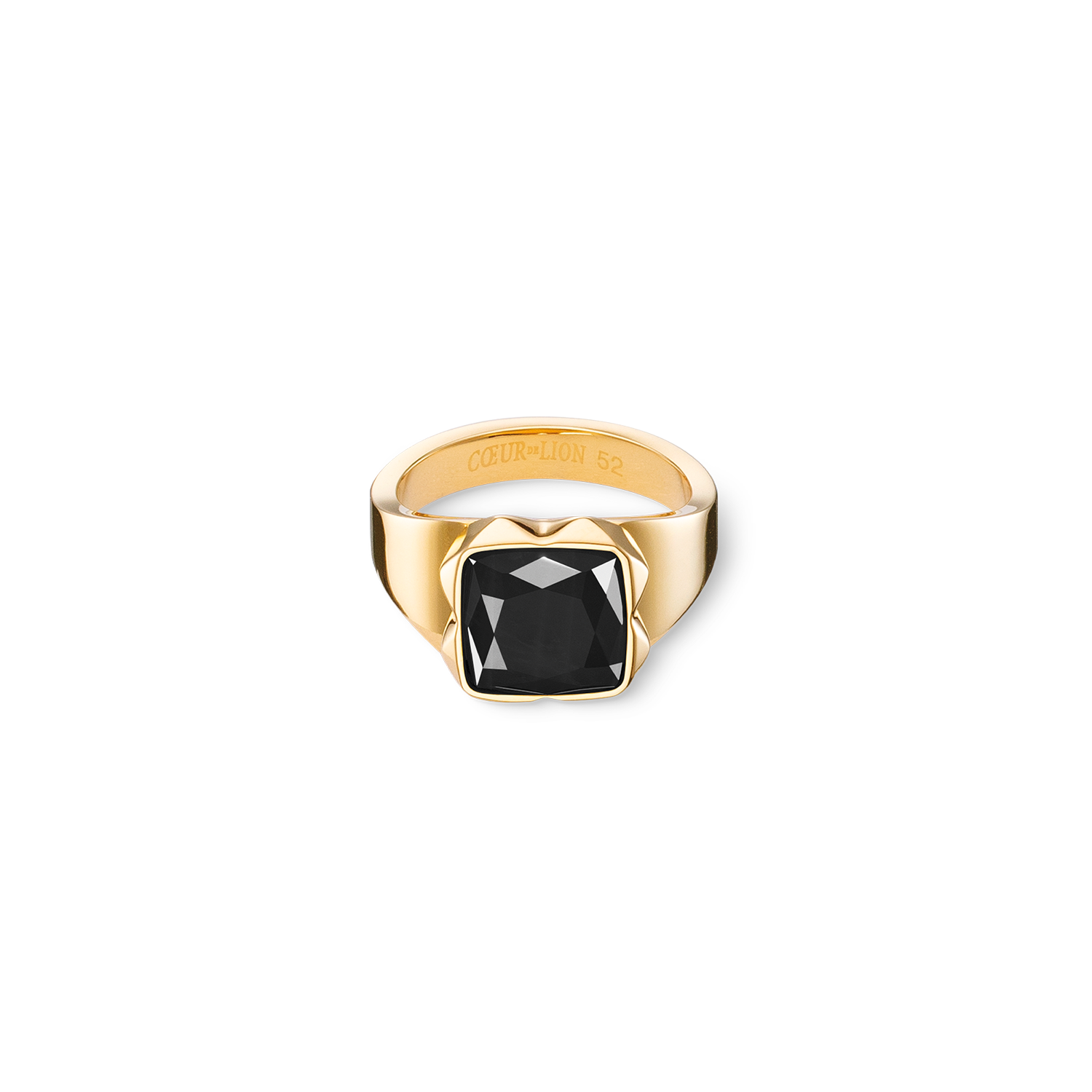 coeur-de-lion-ring-spikes-square-onyx-gold-schwarz-1-2-cm image 1