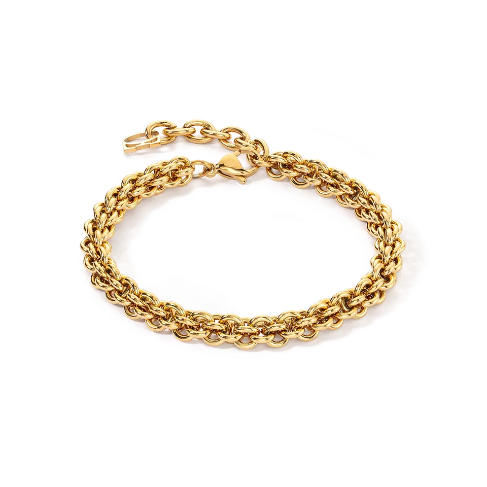 coeur-de-lion-essentials-armband-mesh-chain-gold-edelstahl image 1