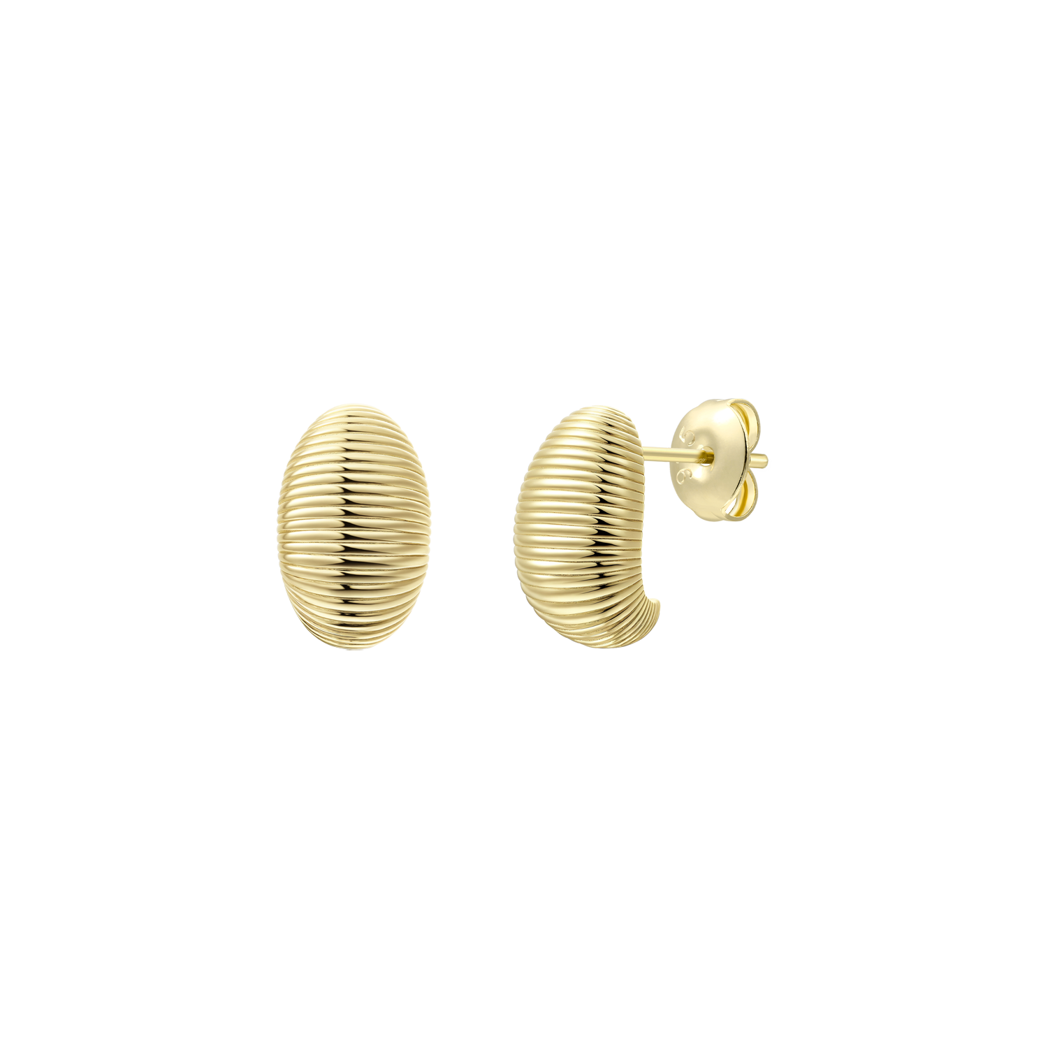xenox-heartbeat-ohrringe-oval-geriffelt-925-sterlingsilber-rhodiniert image 2