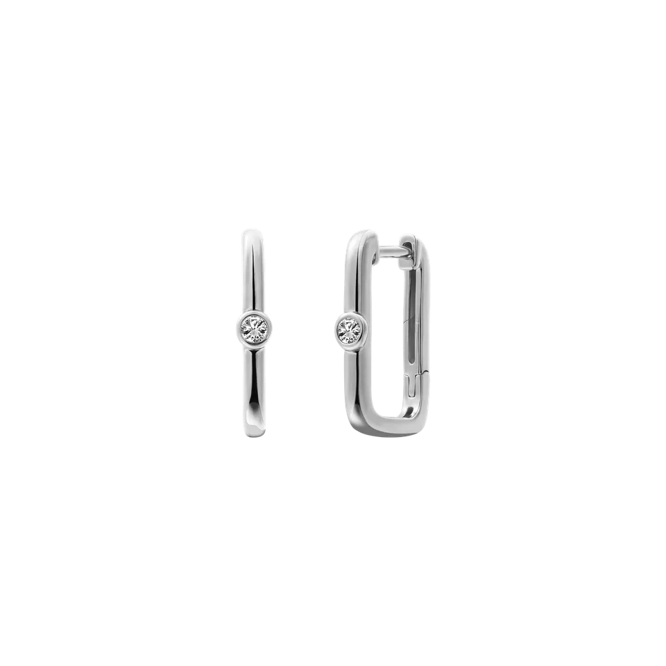 xenox-linked-ohrringe-creolen-925-sterlingsilber-rhodiniert-mit-zirkonia image 1