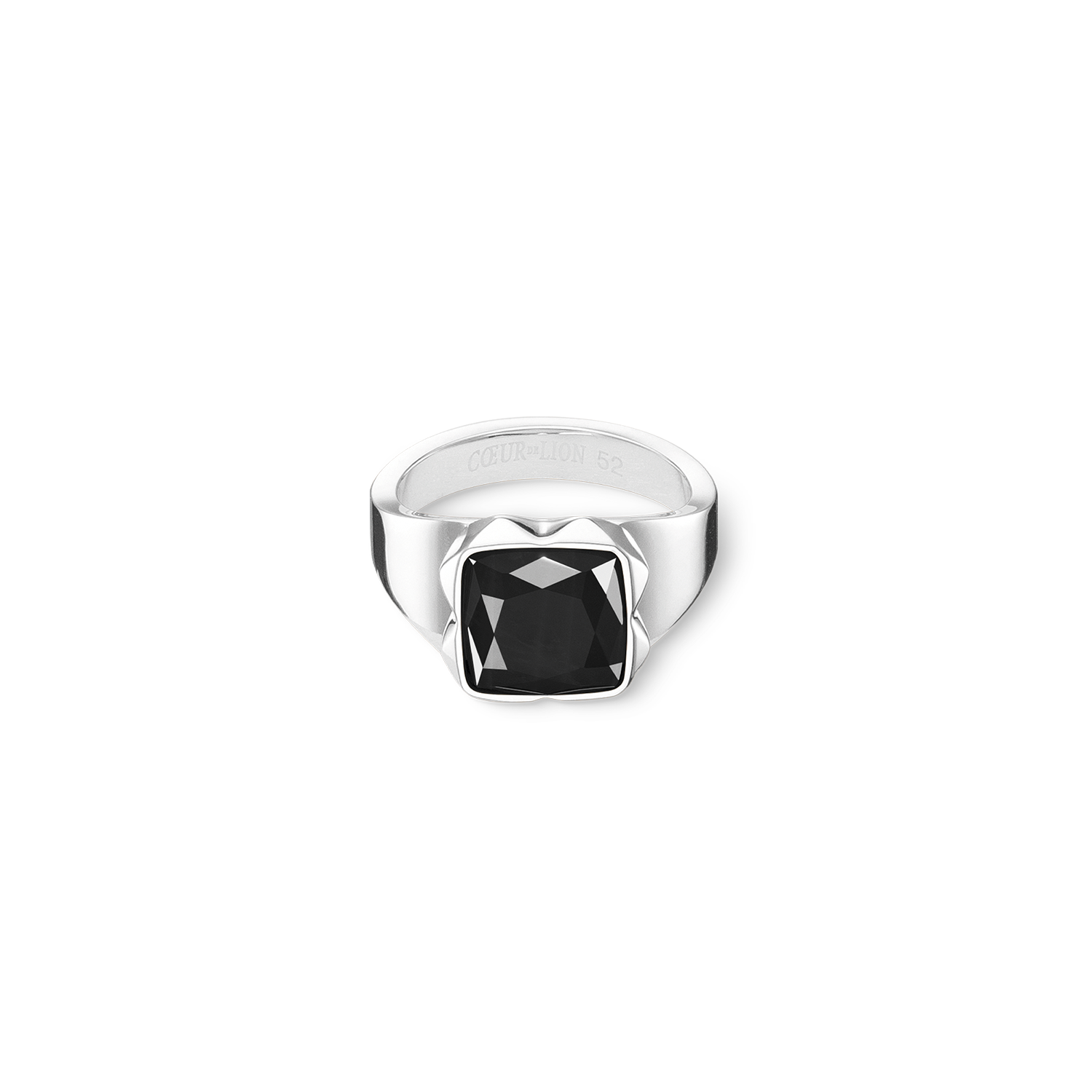 coeur-de-lion-ring-spikes-square-onyx-silber-schwarz image 1