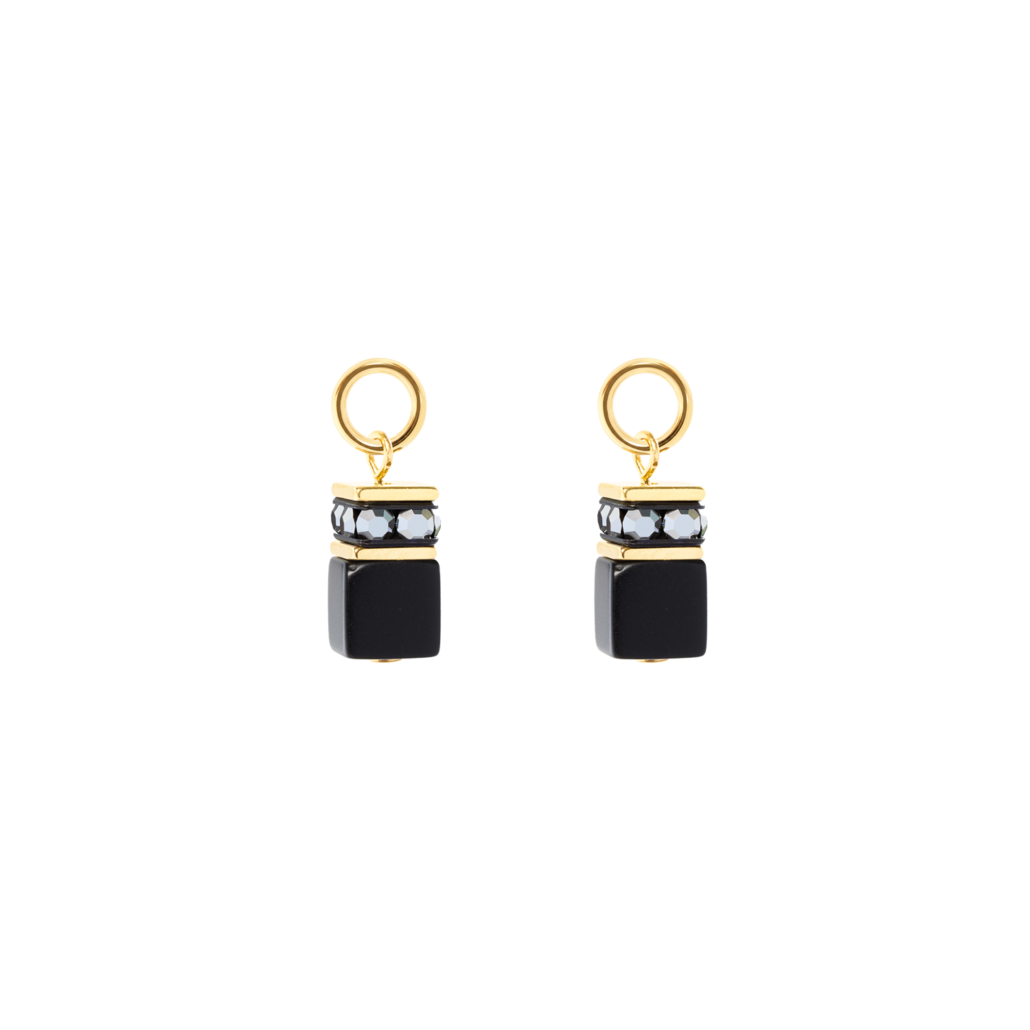 coeur-de-lion-ear-me-up-charm-geocube-gold-schwarz image 1