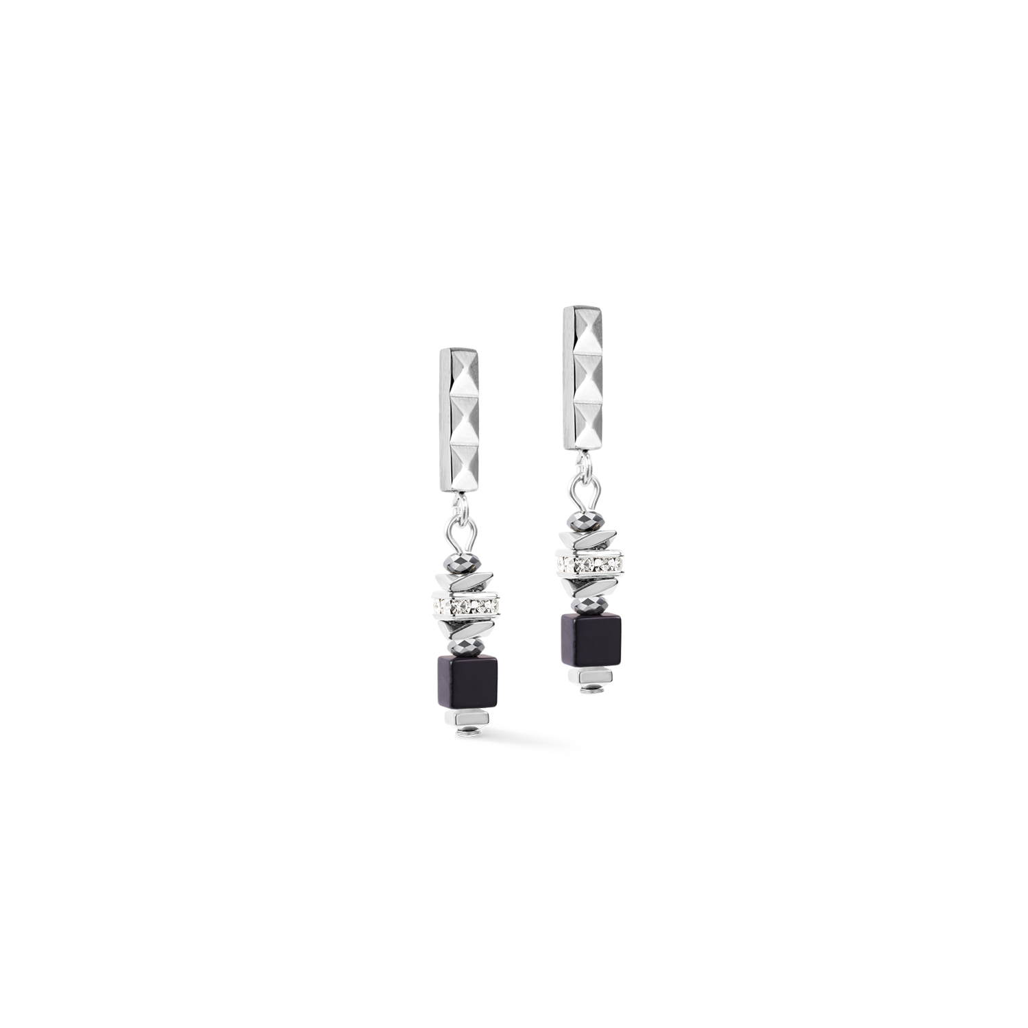 coeur-de-lion-beads-pearls-spike-ohrh-nger-anthracite-3-cm image 1
