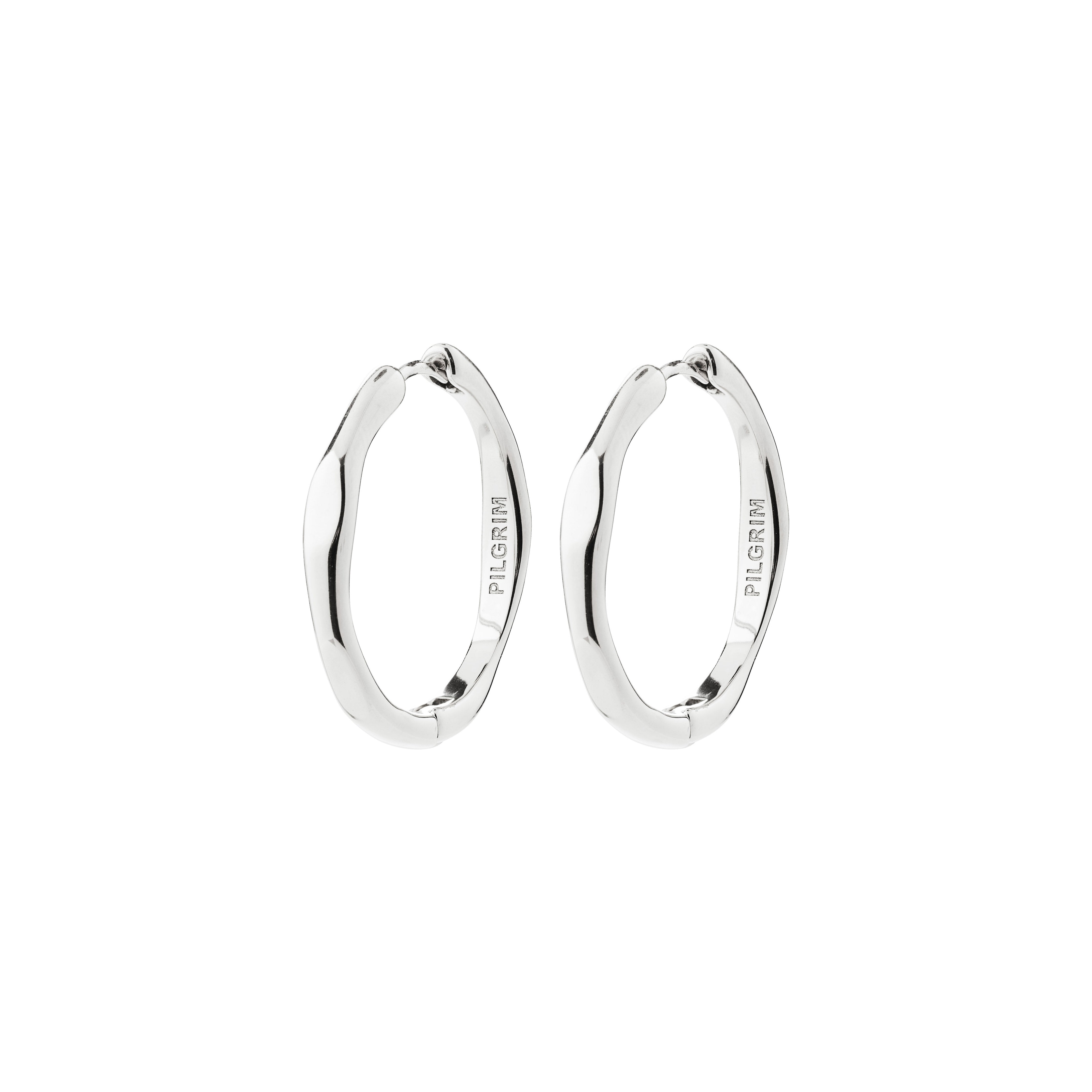 pilgrim-inner-creolen-versilbert-eckige-hoops image 1