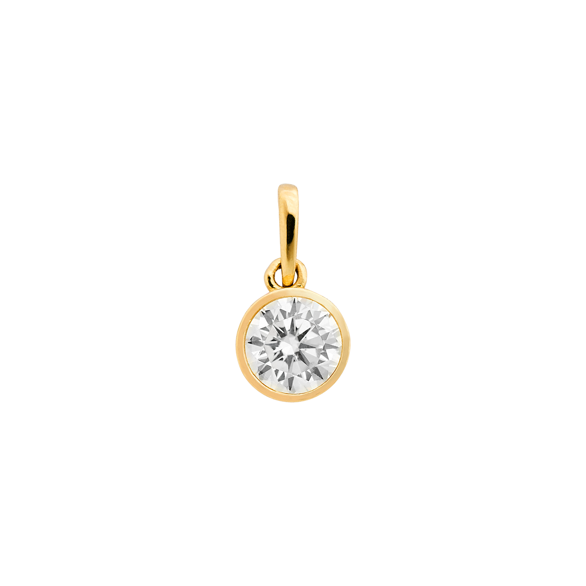 xenox-fine-zarge-maxi-anh-nger-585-gelbgold-mit-zirkonia-6-mm image 1