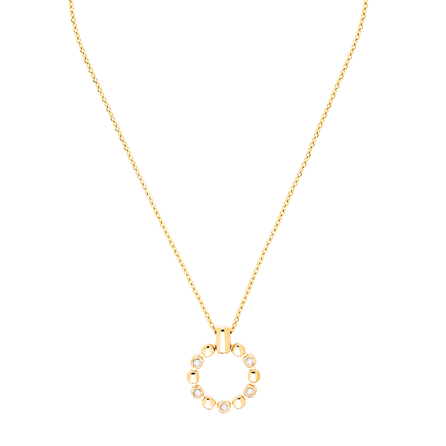 coeur-de-lion-halskette-soft-cube-circle-glow-gold-2-5-cm image 2