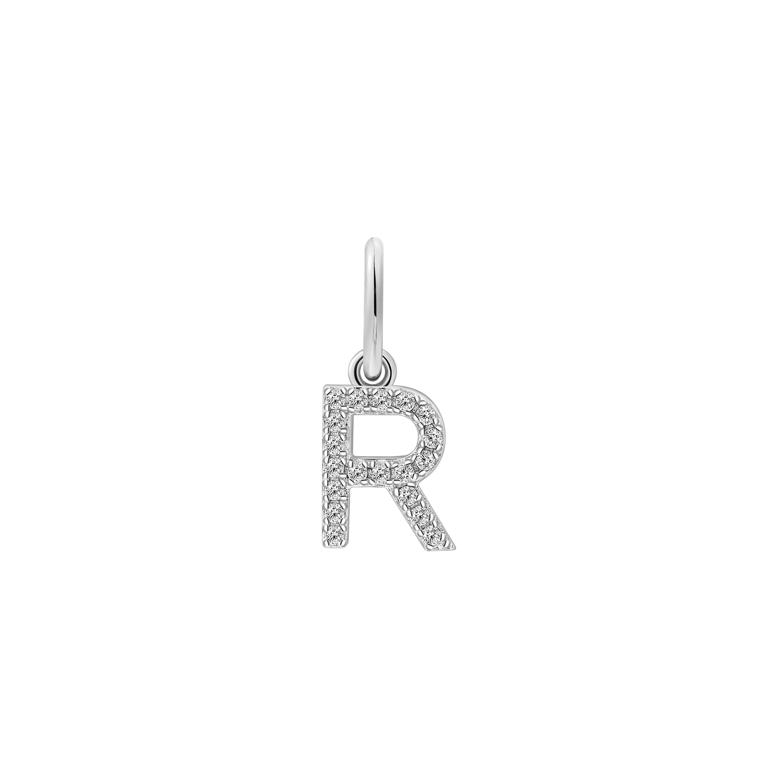 xenox-r-letter-charm-925-sterlingsilber-18k-vergoldet-buchstabe-r-mit-zirkonia image 2