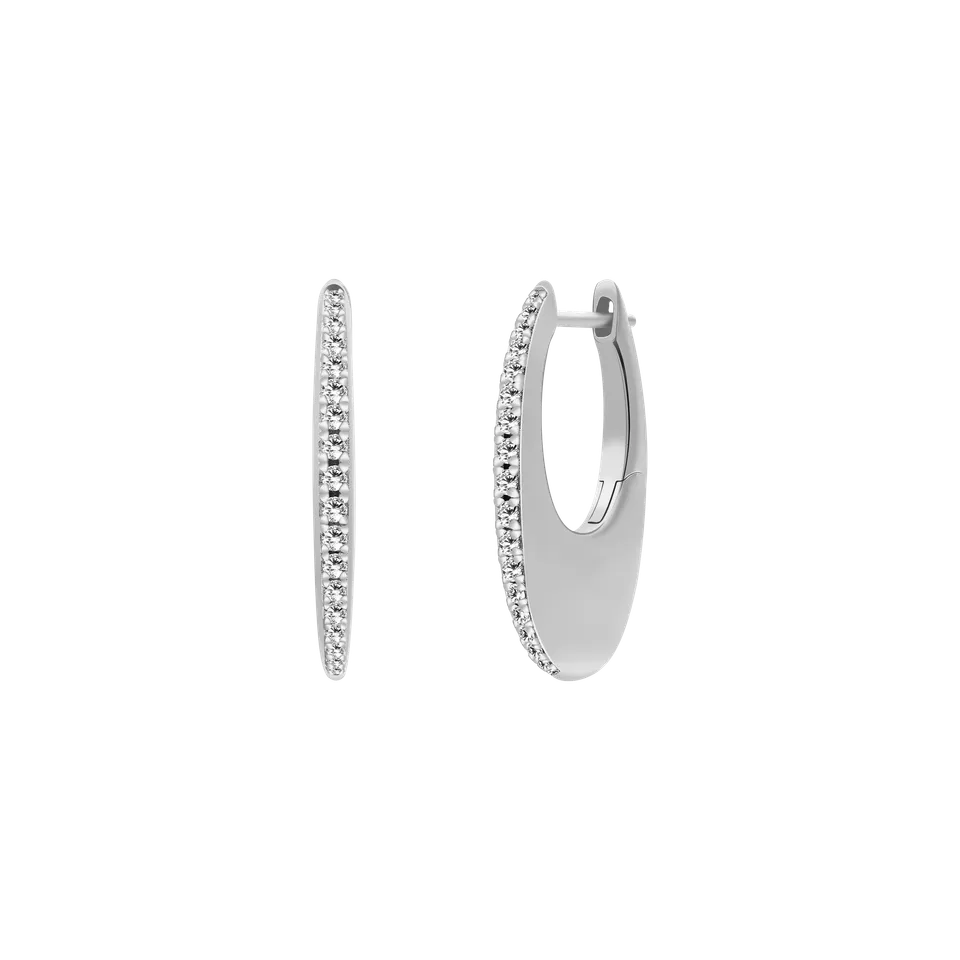 xenox-grace-creolen-925-sterlingsilber-rhodiniert-mit-zirkonia image 1