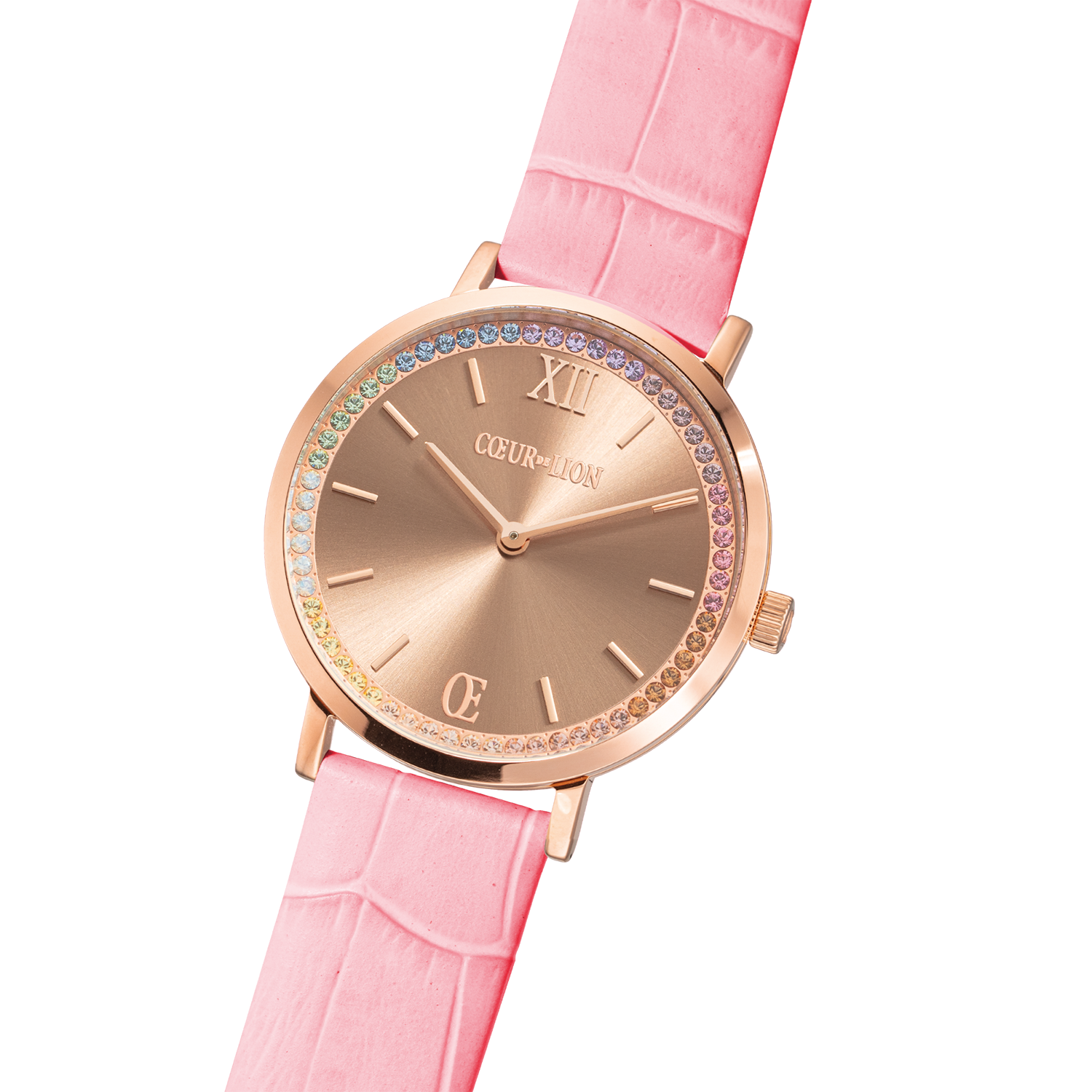 coeur-de-lion-sparkling-watch-rund-pastel-lovers-ros-gold-leder-rosa-34-mm image 2