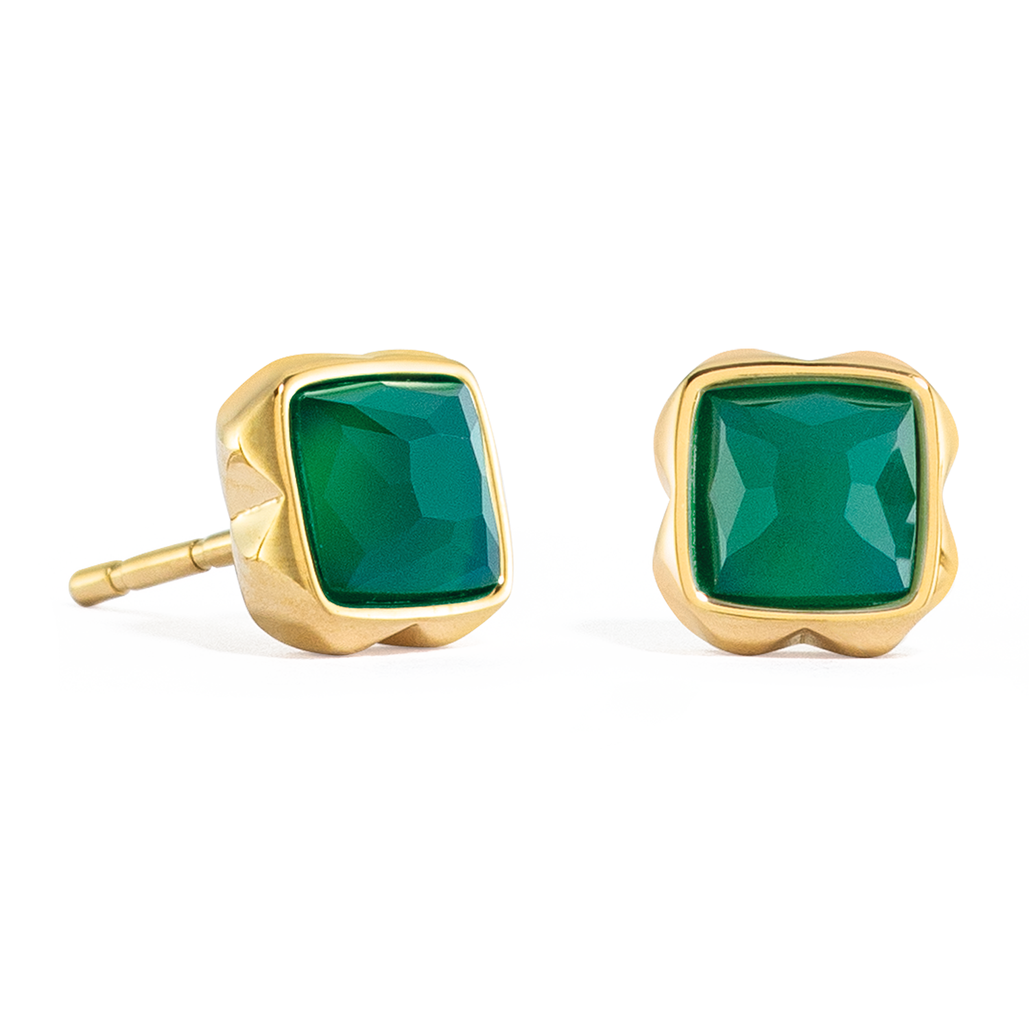 coeur-de-lion-birthstone-mai-ohrstecker-gr-ner-achat-gold image 2
