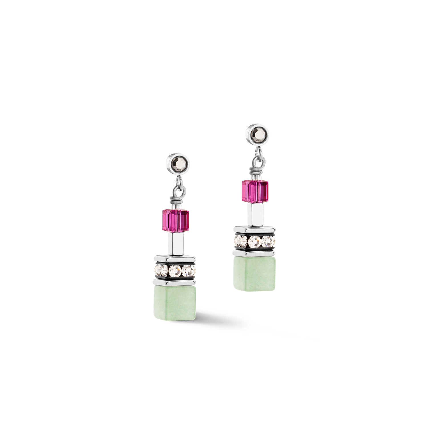 coeur-de-lion-geocube-fusion-ohrringe-multicolor-gemstone-silber image 1