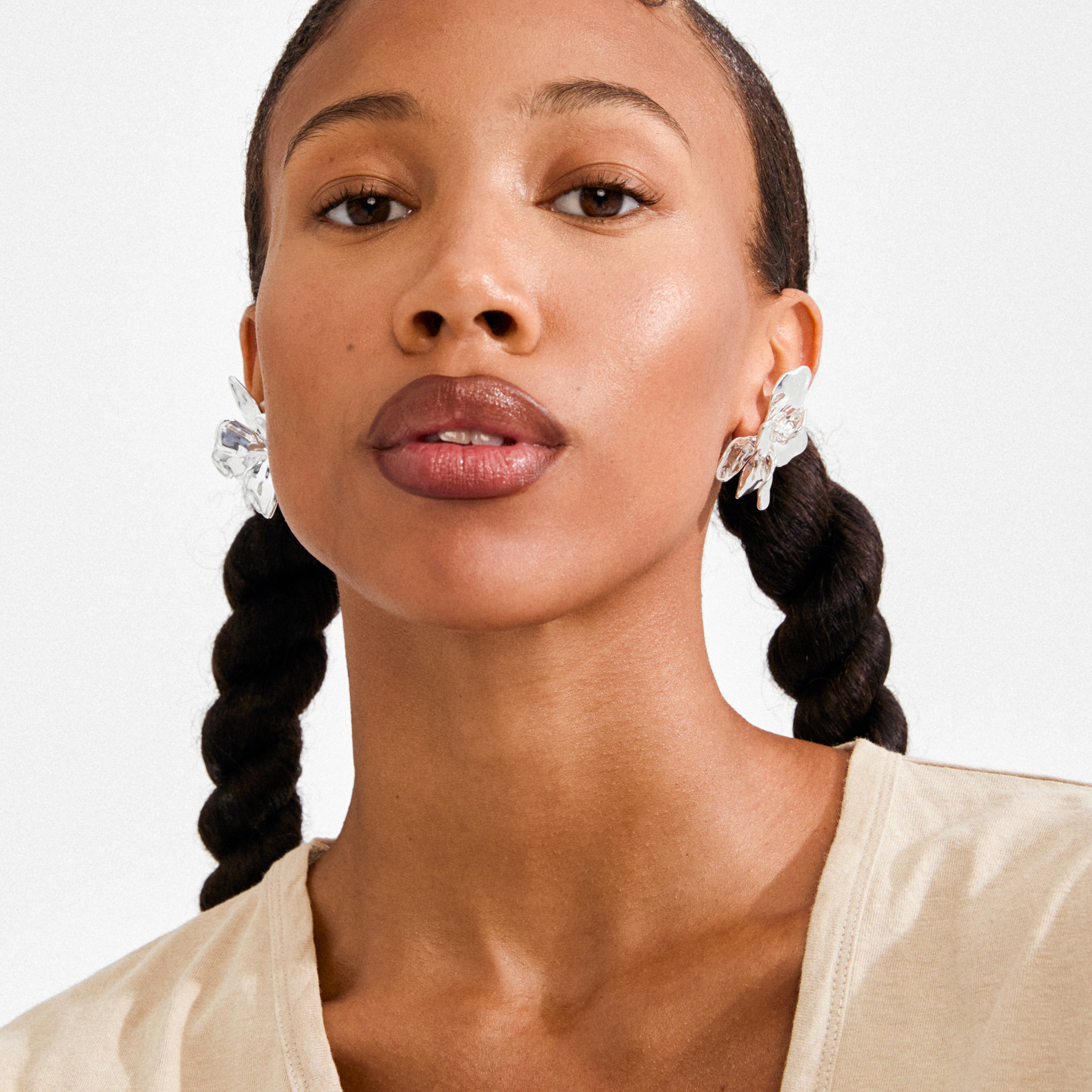 pilgrim-halen-ohrstecker-versilbert-giga-studs-statement image 3