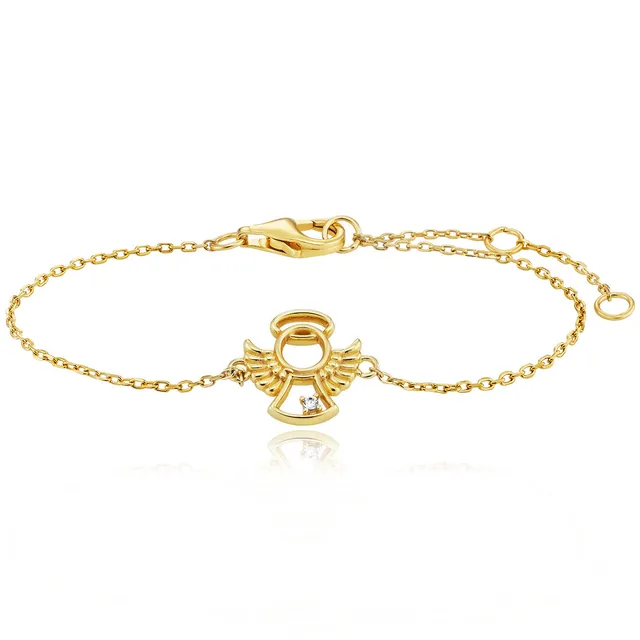 julie-julsen-kids-armband-angel-silber-vergoldet-mit-wei-em-zirkonia image 1