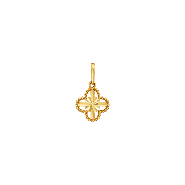 xenox-fine-clover-facet-anh-nger-585-gelbgold image 1