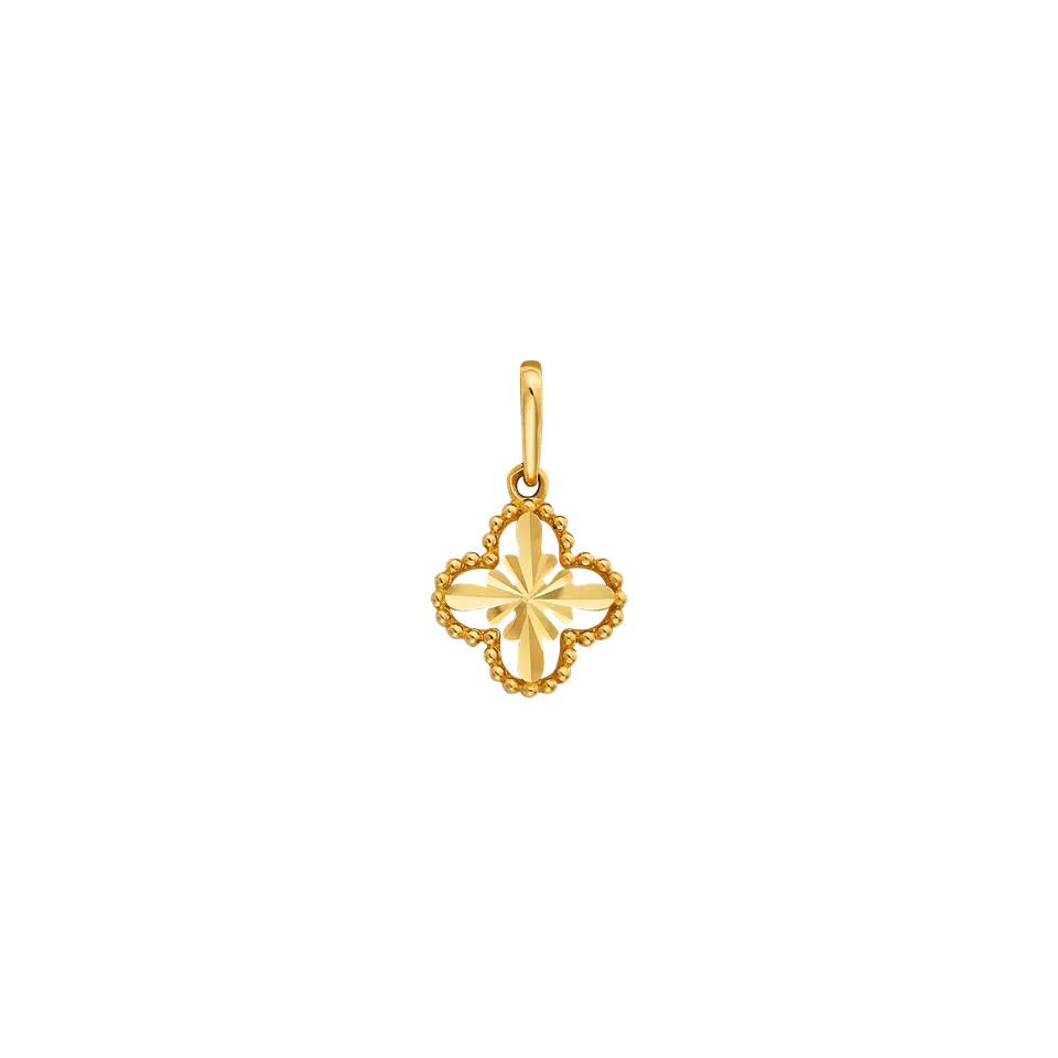 xenox-fine-clover-facet-anh-nger-585-gelbgold image 1