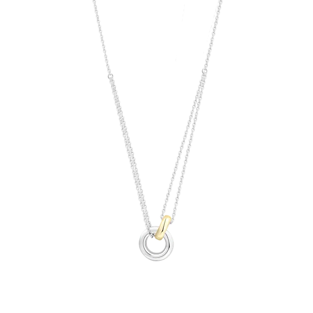 xenox-double-twist-halskette-925-sterlingsilber-bicolor image 1
