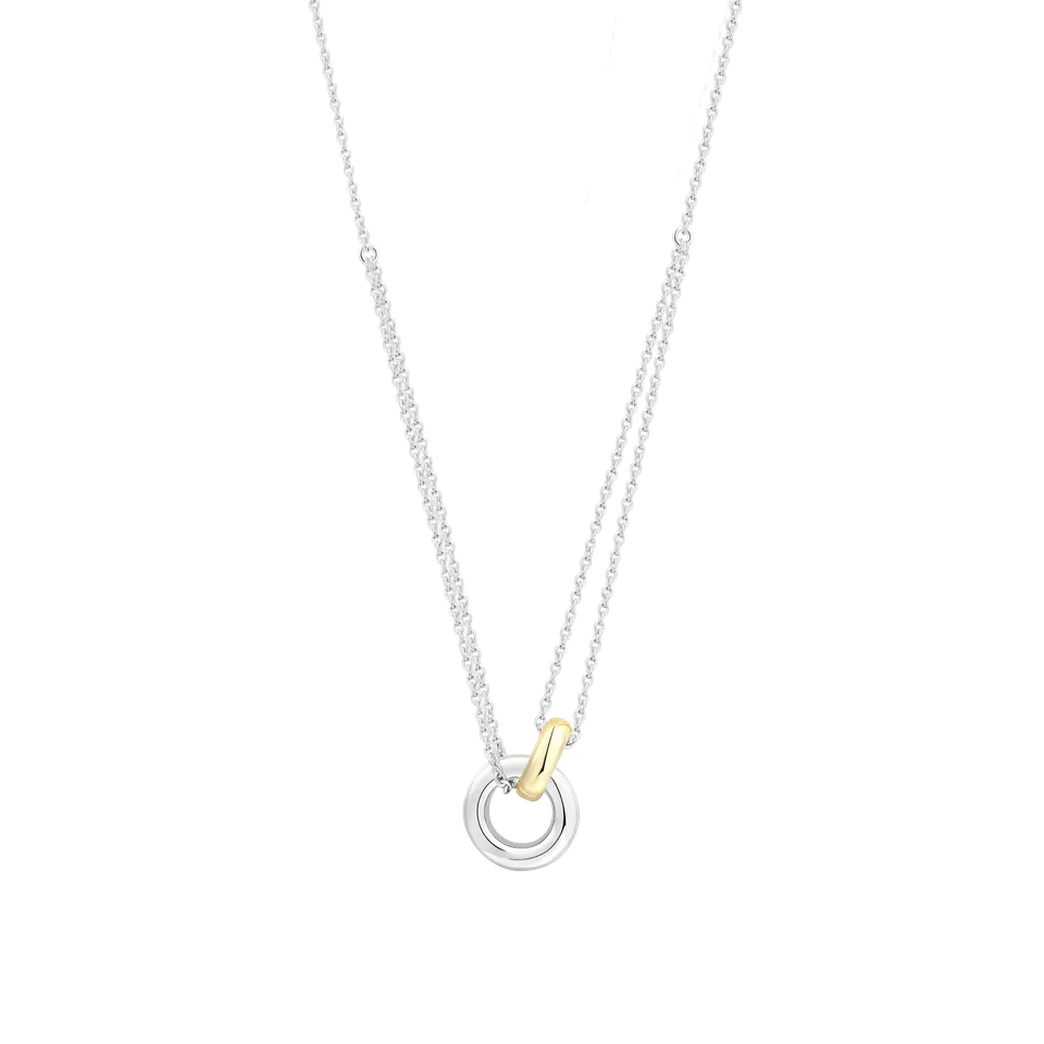 xenox-double-twist-halskette-925-sterlingsilber-bicolor image 1