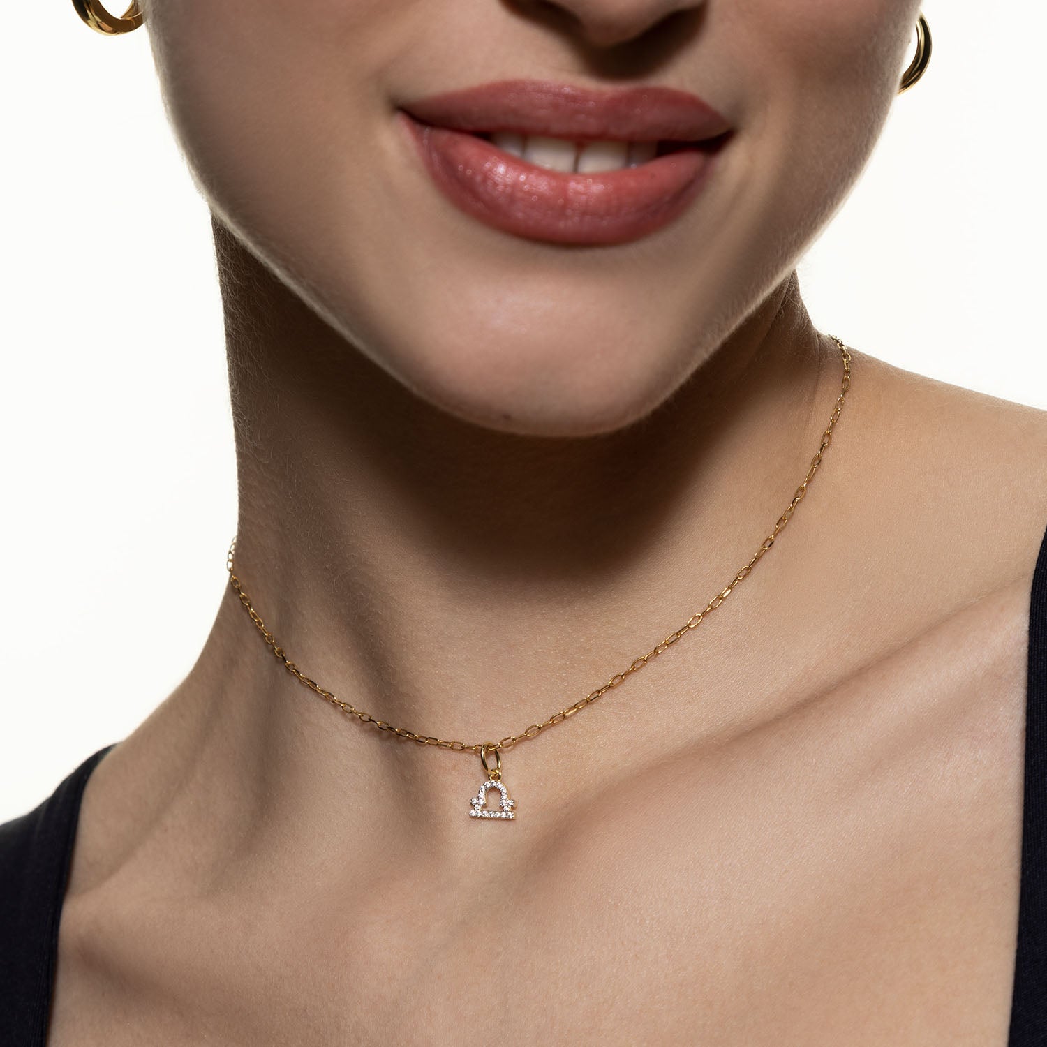 xenox-waage-charm-925-sterlingsilber-18k-vergoldung-mit-zirkonia image 3