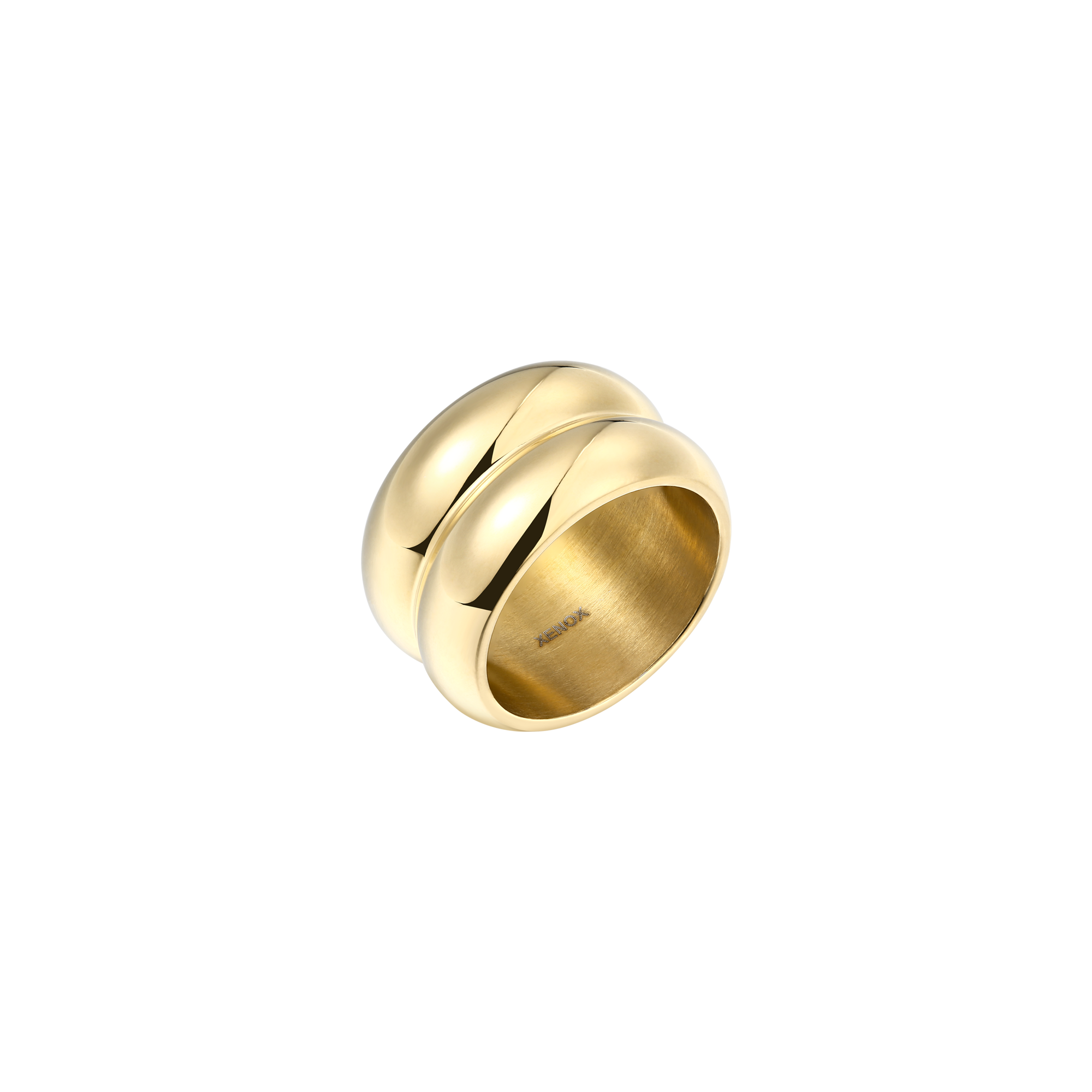 xenox-frame-duo-ring-edelstahl-silberfarben-beschichtet image 2