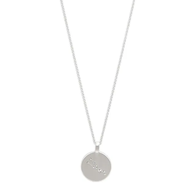 pilgrim-taurus-sternzeichen-kette-versilbert-stier-coin-anh-nger-mit-kristallen image 1