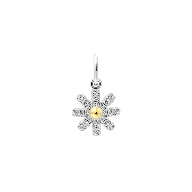 xenox-blume-charm-925-sterlingsilber-18k-vergoldung-mit-zirkonia image 1