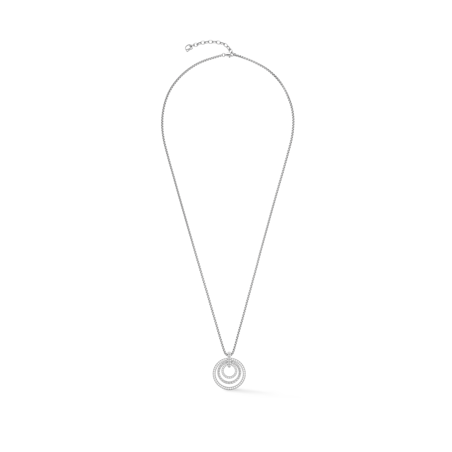 coeur-de-lion-halskette-circle-trio-crystal-silber-anh-nger-3-5-cm-75-cm-6-cm image 1