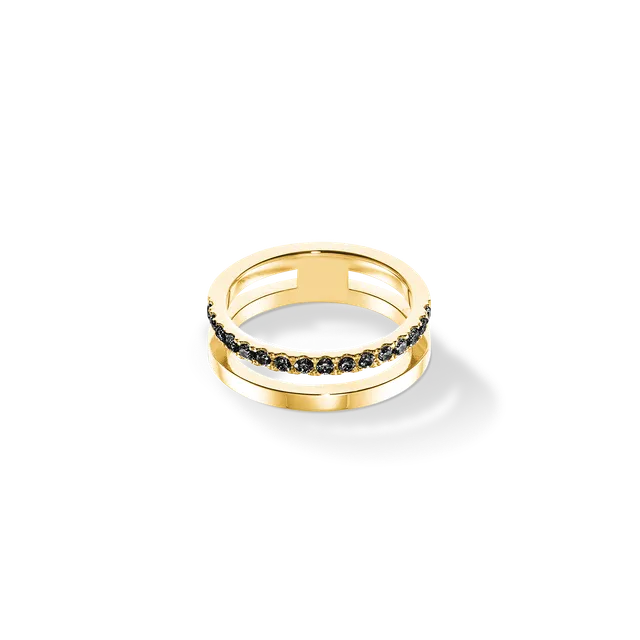 coeur-de-lion-eternal-unity-ring-gold-schwarz image 1