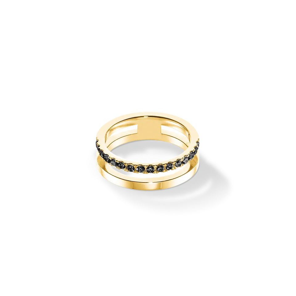 coeur-de-lion-eternal-unity-ring-gold-schwarz image 1