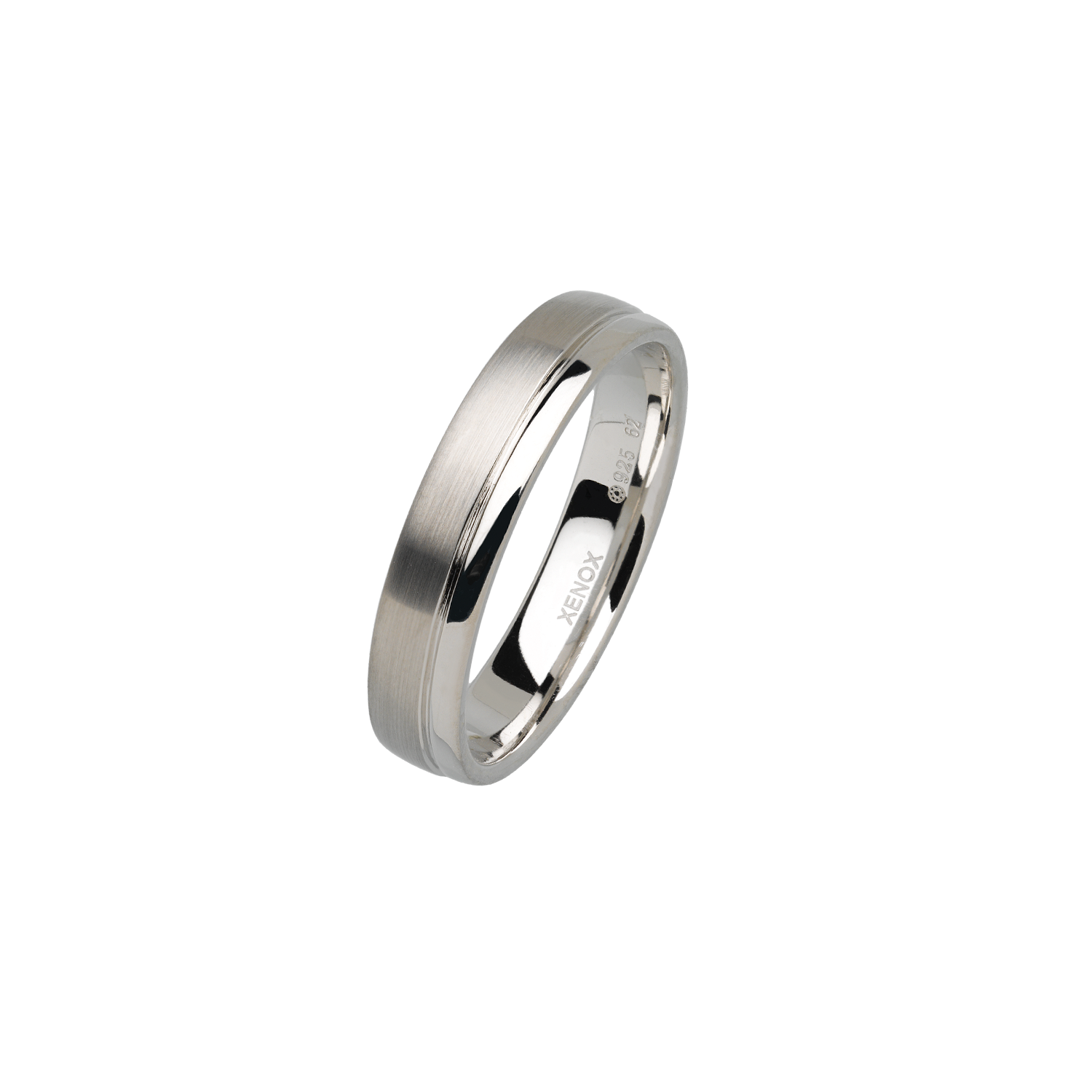 xenox-partnerring-925-sterlingsilber-rhodiniert-schlicht image 1
