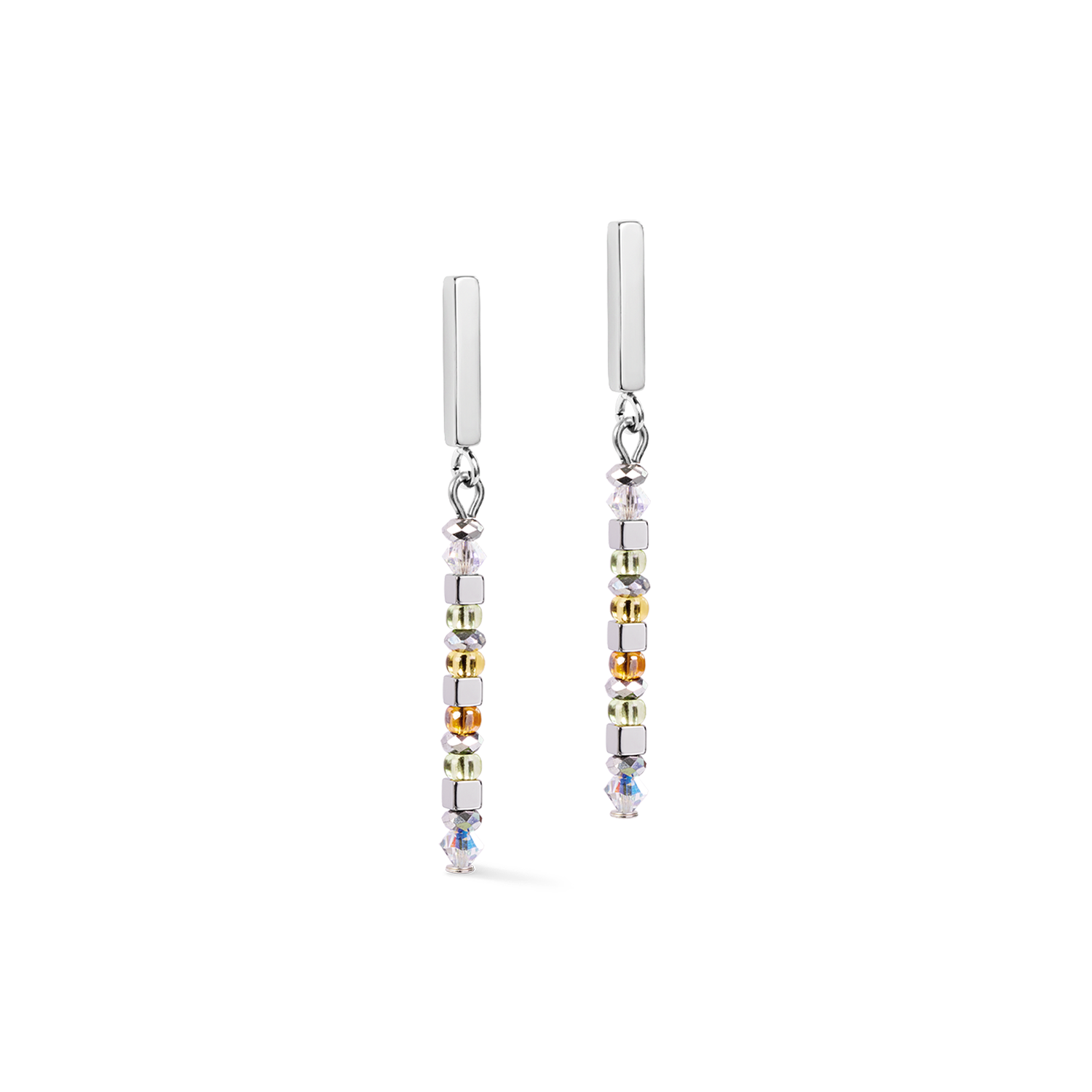 coeur-de-lion-ohrringe-fusion-offset-graphic-gr-n-petrol-mit-swarovski-kristalle image 2