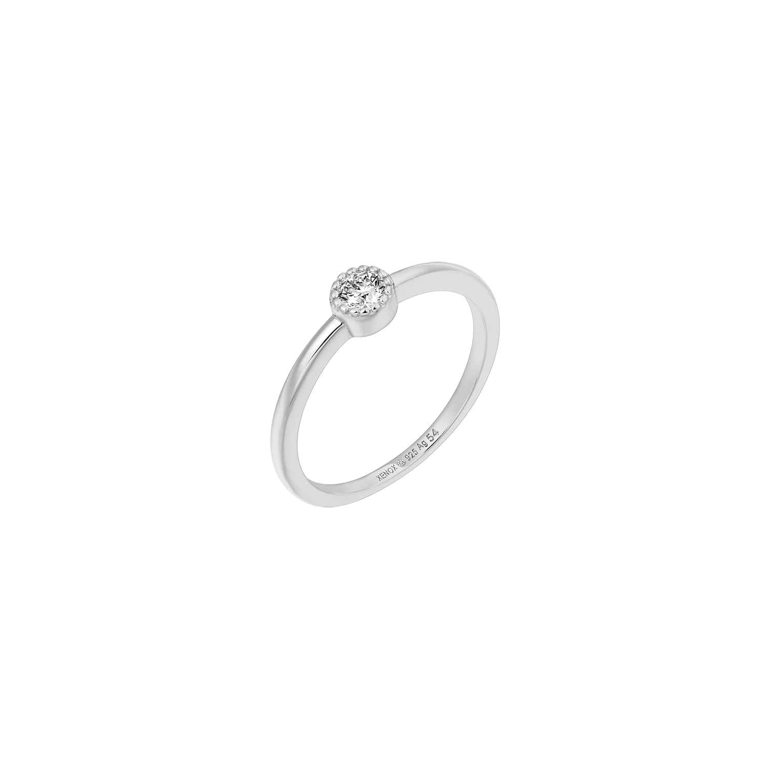 xenox-pure-essentials-ring-925-sterlingsilber-mit-zirkonia-rhodiniert image 1
