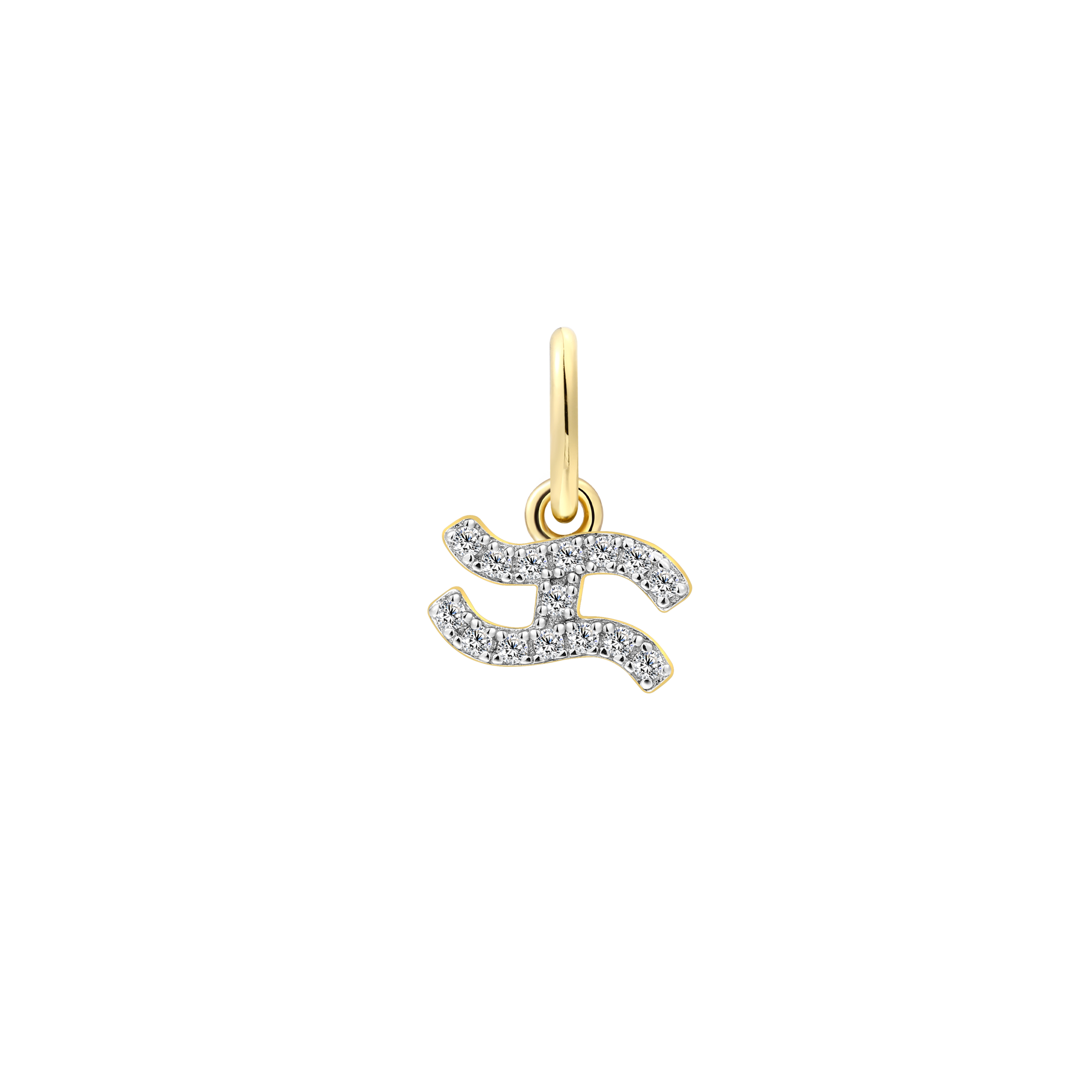 xenox-wassermann-charm-925-sterlingsilber-18k-vergoldung-mit-zirkonia image 1