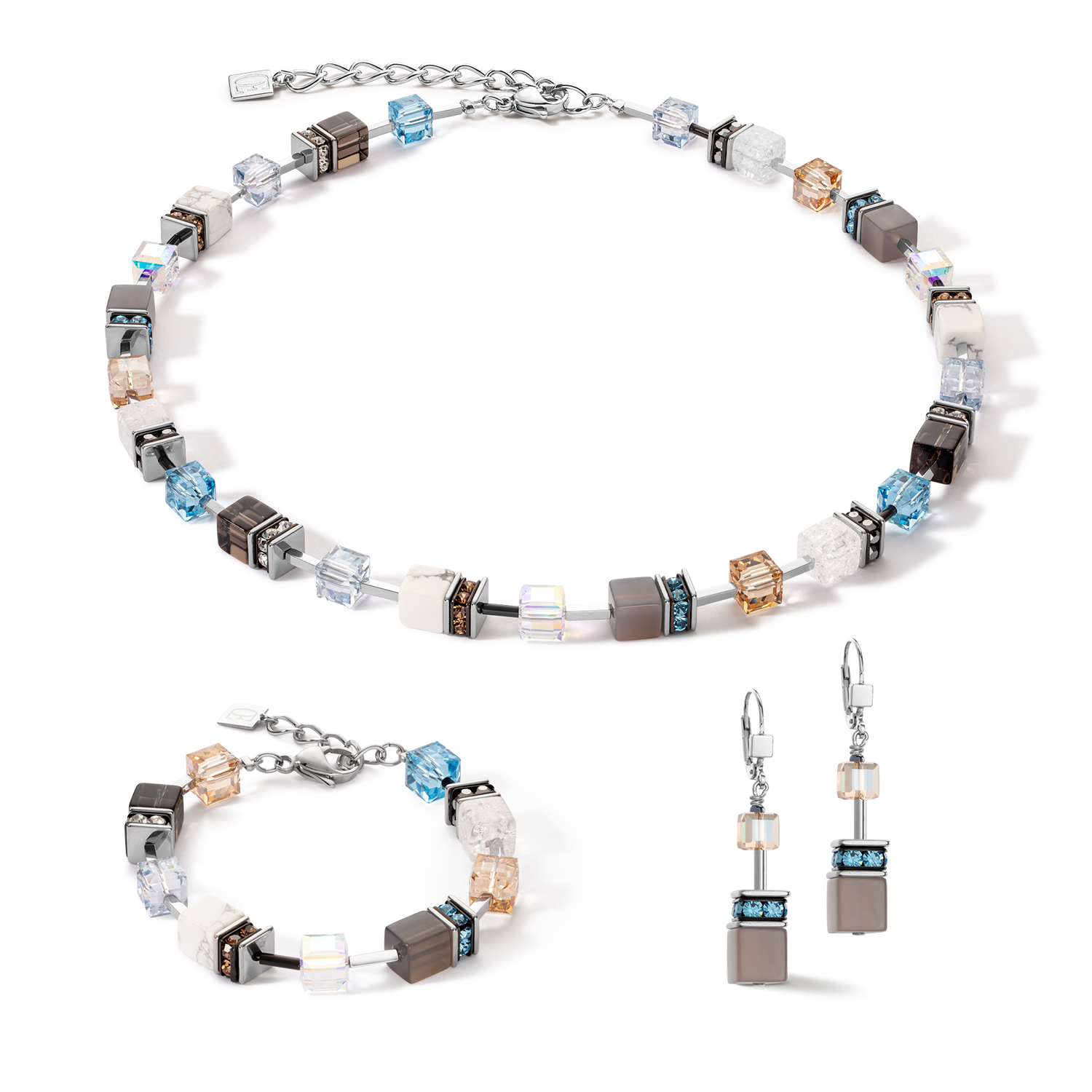 coeur-de-lion-geocube-iconic-statement-precious-armband-aqua-beige image 3