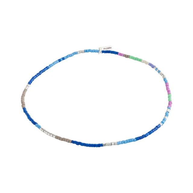 pilgrim-alison-fu-kette-blau-versilbert-glasperlen-boho image 1