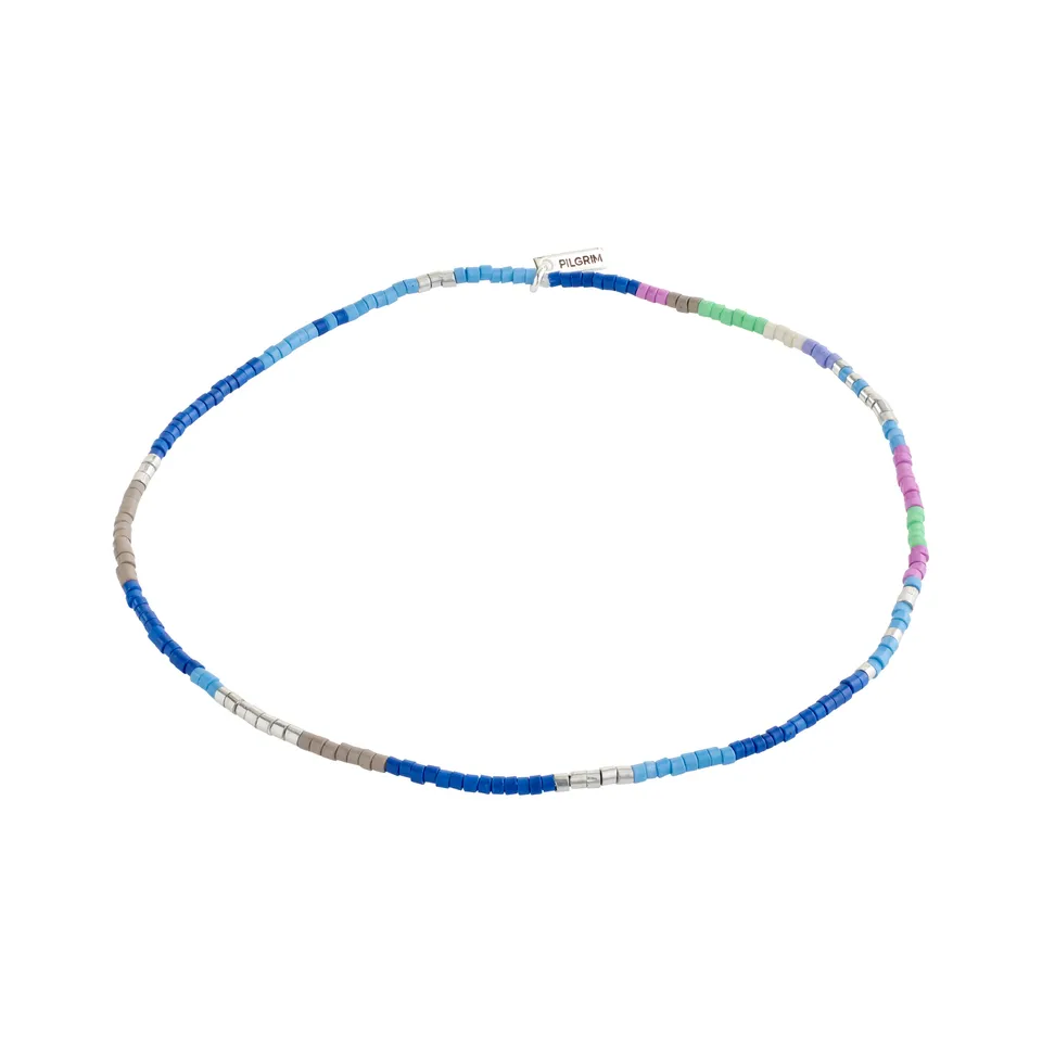 pilgrim-alison-fu-kette-blau-versilbert-glasperlen-boho image 1