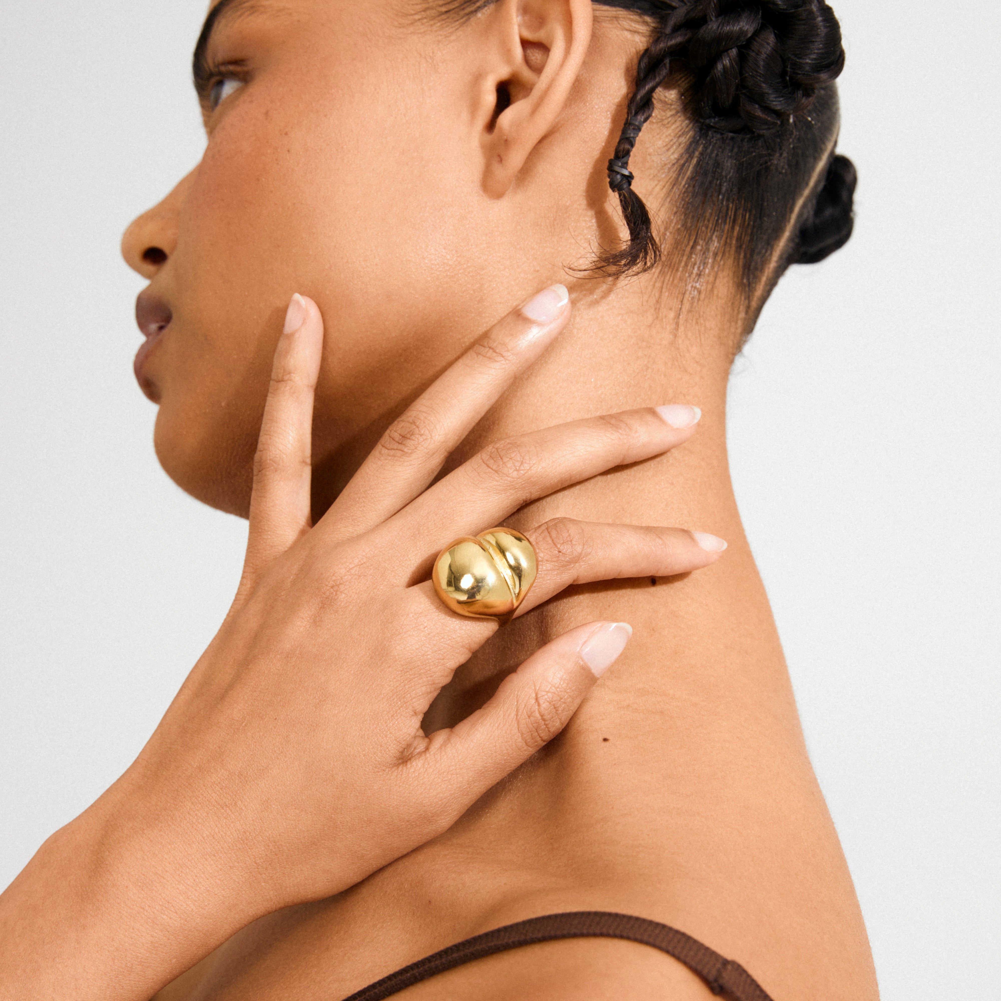 pilgrim-maddix-ring-gold-plated-verstellbar-chunky-wave image 3