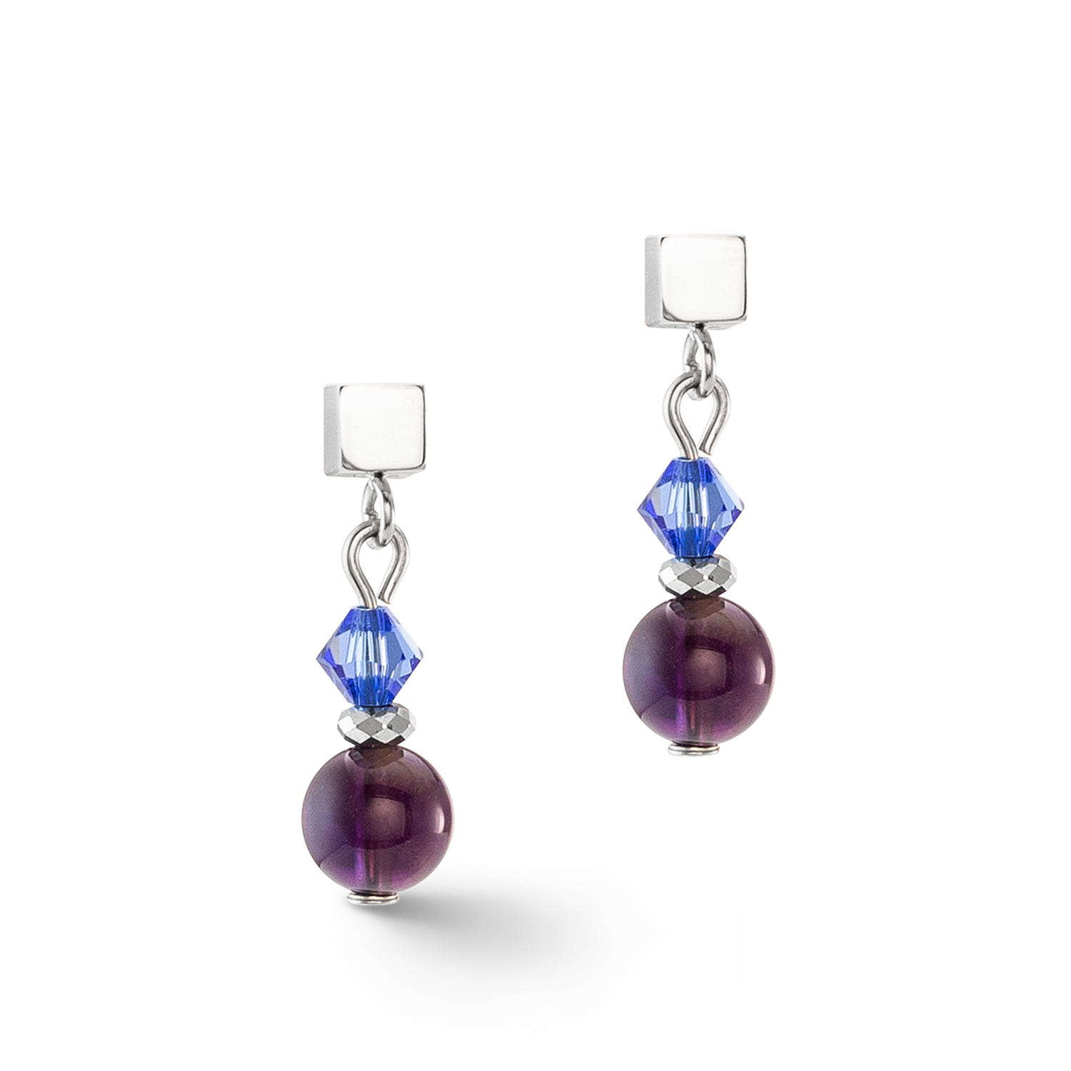 coeur-de-lion-festive-spheres-ohrringe-silber-royal-amethyst image 2