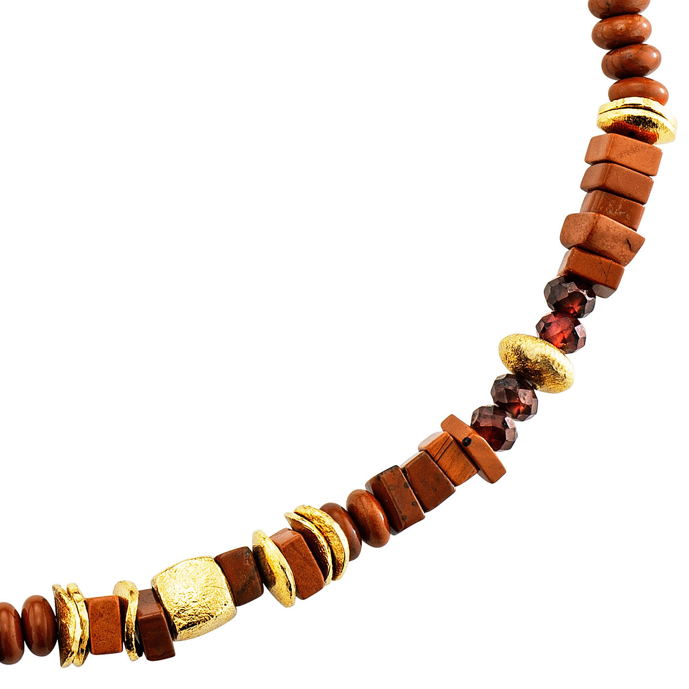 julie-julsen-loving-stones-kette-45-5-cm-rot-jaspis-granat-vergoldet image 3