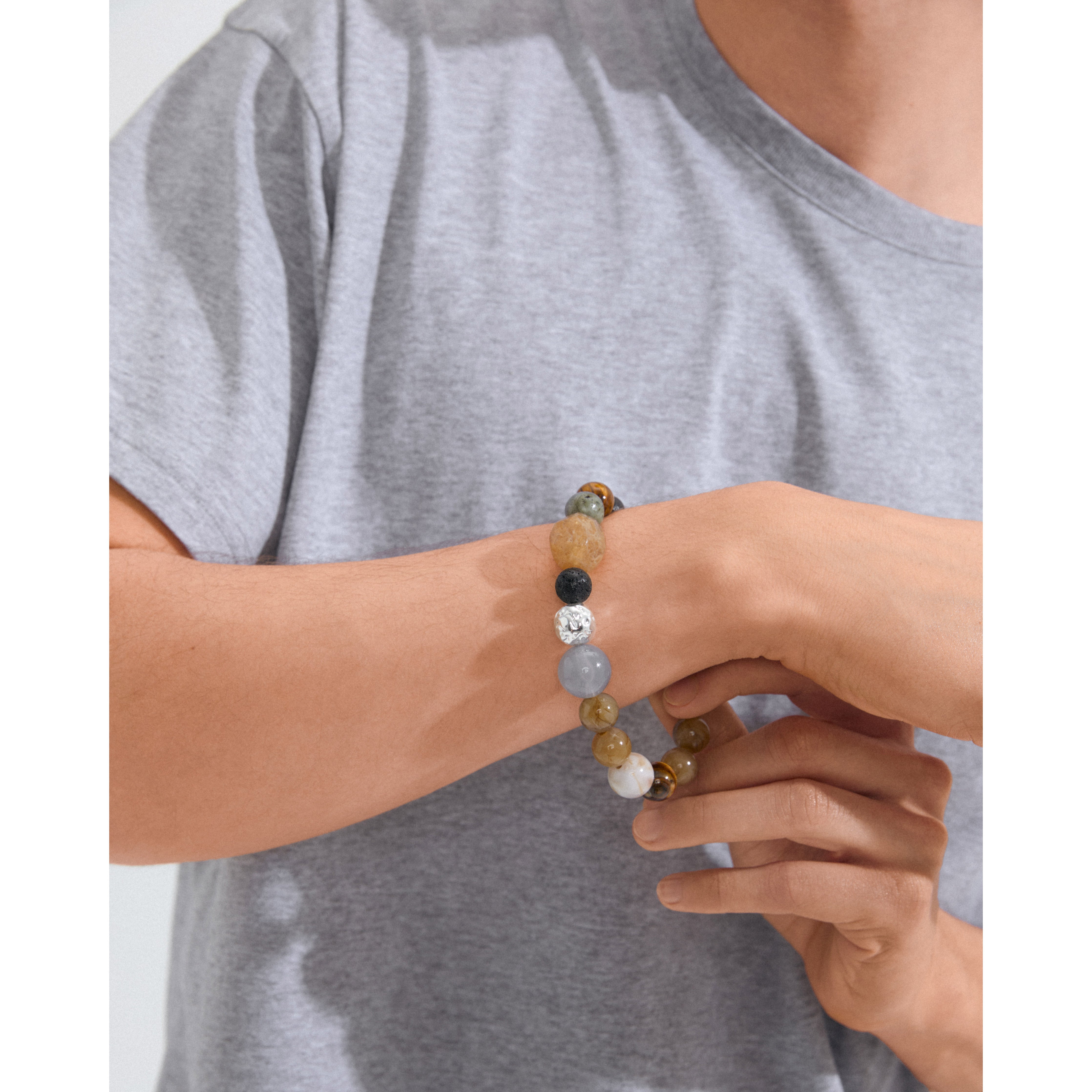 pilgrim-mareo-armband-braun-tigerauge-labradorit-lavastein image 3