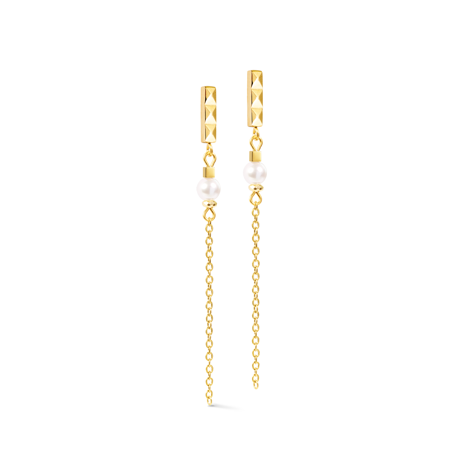 coeur-de-lion-ohrringe-slider-pearl-spike-gold-6-5-cm image 1