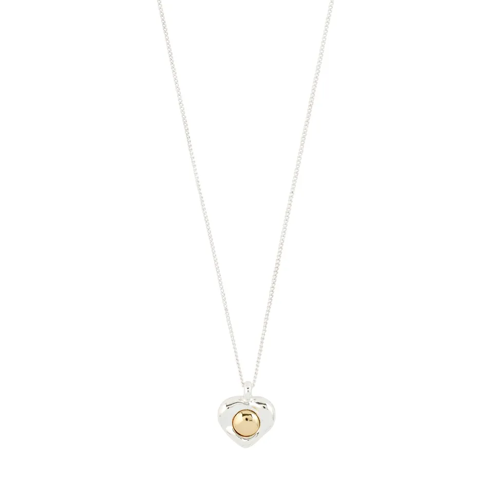 pilgrim-nova-herz-halskette-silber-plated-mit-gold-herz image 1