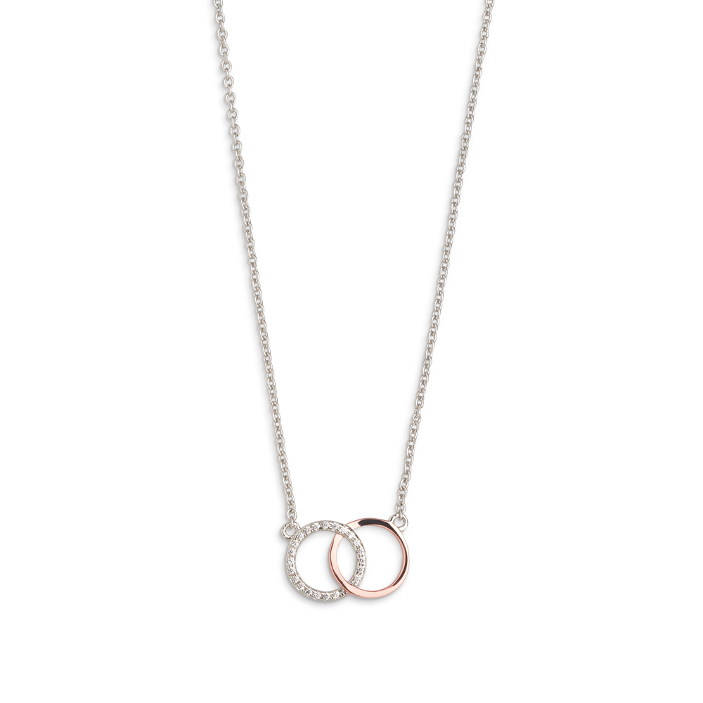 xenox-love-story-halskette-925-sterlingsilber-ros-vergoldet image 1