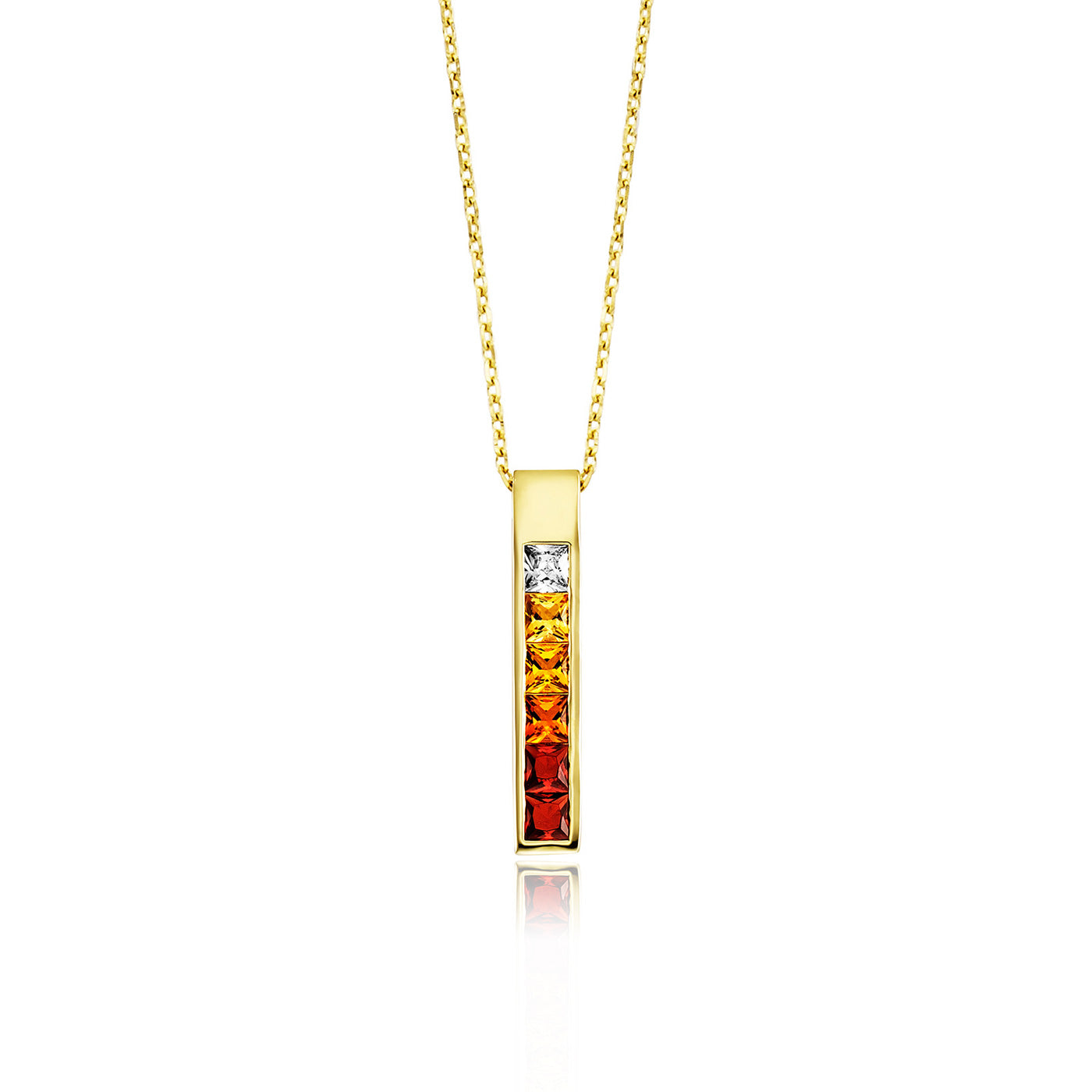 julie-julsen-kette-mit-anh-nger-crystal-line-vergoldet-mit-6-bunten-natursteinen image 1