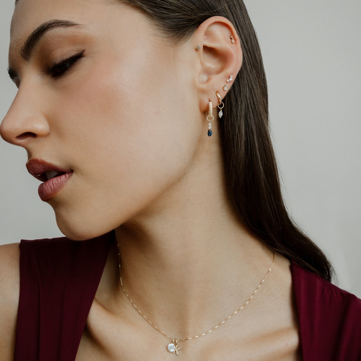 xenox-fine-spark-ohrring-anh-nger-585-gelbgold-mit-marquise-zirkonia image 3