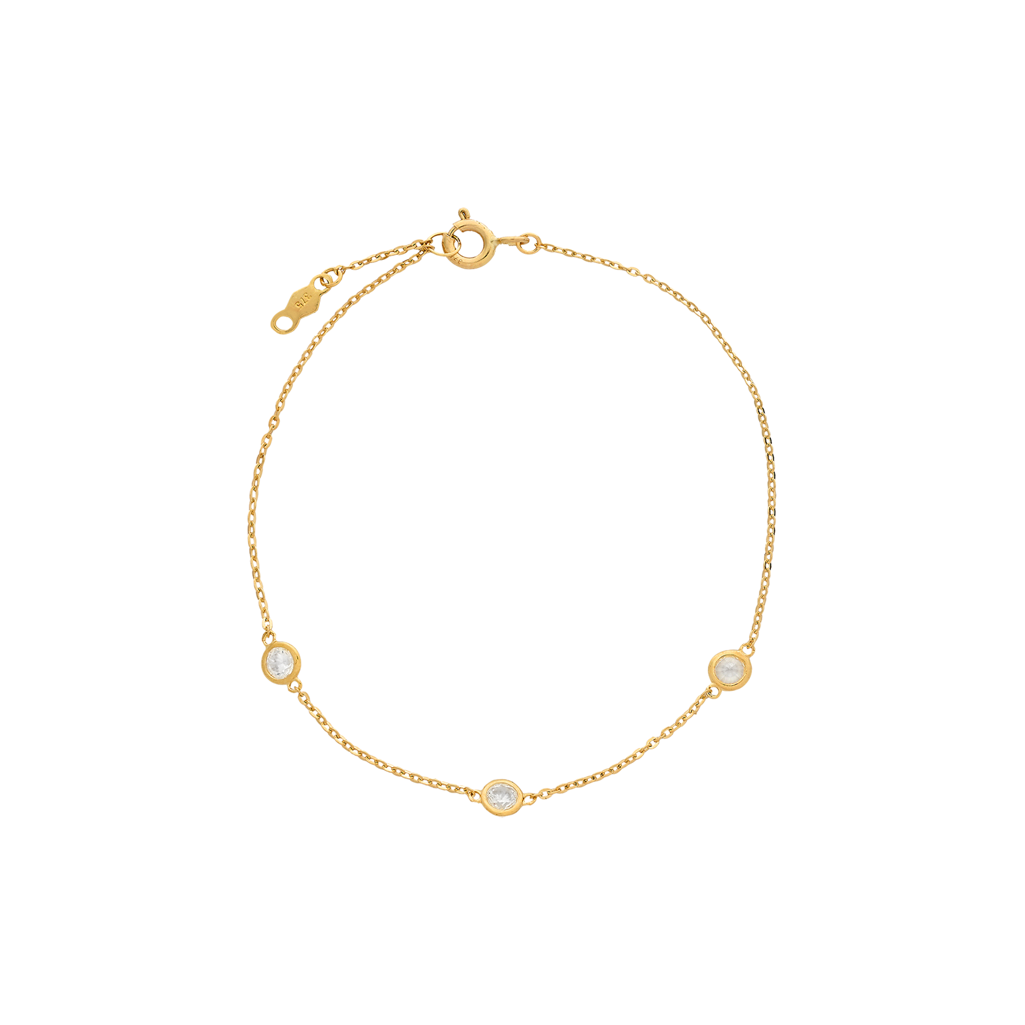 xenox-fine-zarge-armband-585-gelbgold-mit-zirkonia-2 image 1
