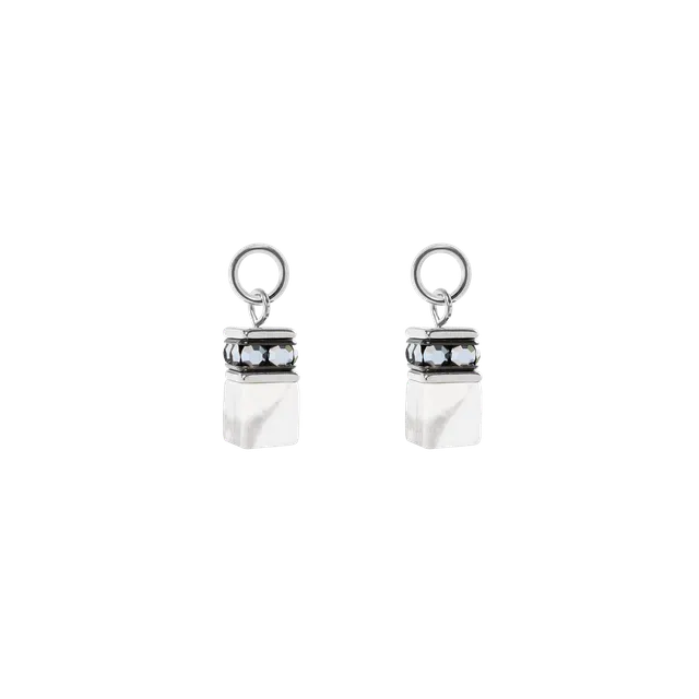 coeur-de-lion-ear-me-up-charm-geocube-silber-wei-howlith-1-8-cm image 1