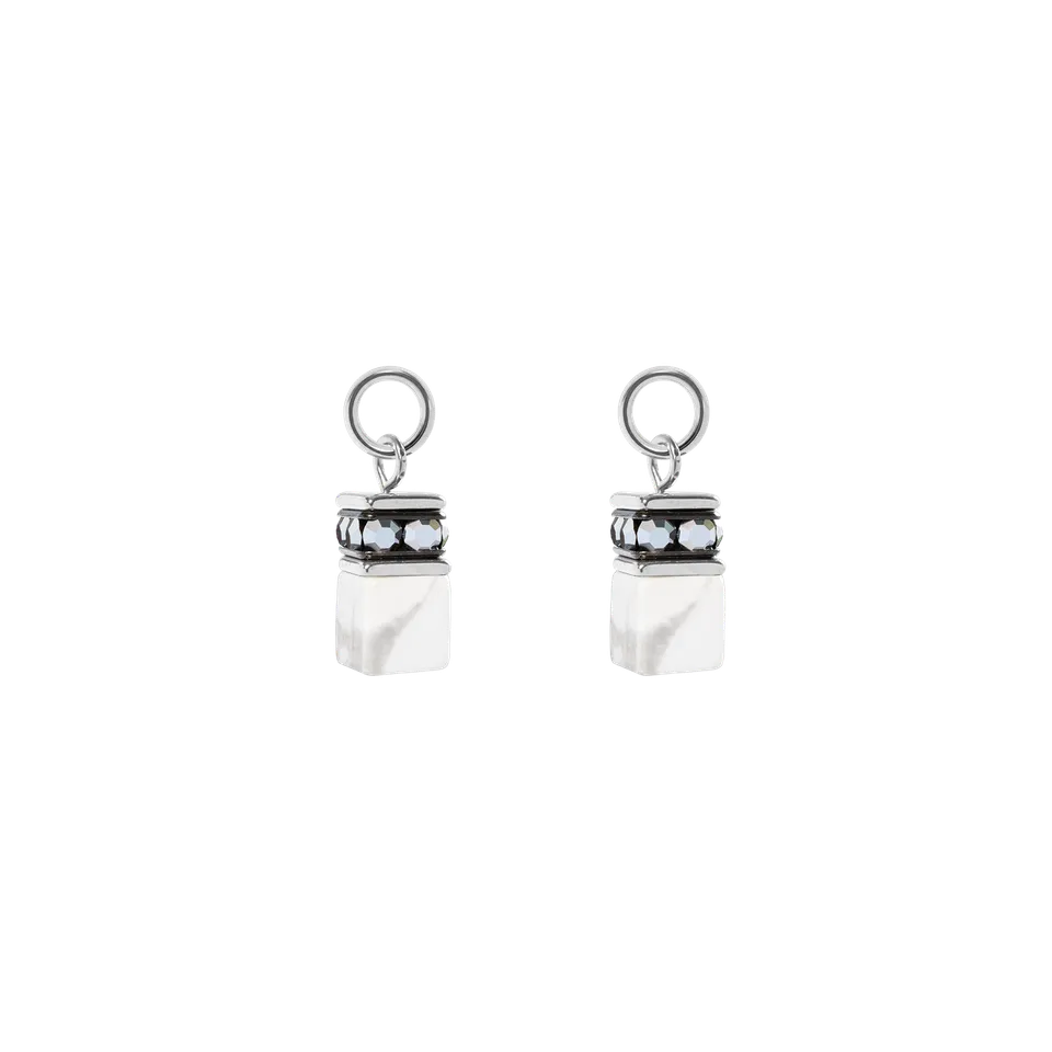 coeur-de-lion-ear-me-up-charm-geocube-silber-wei-howlith-1-8-cm image 1