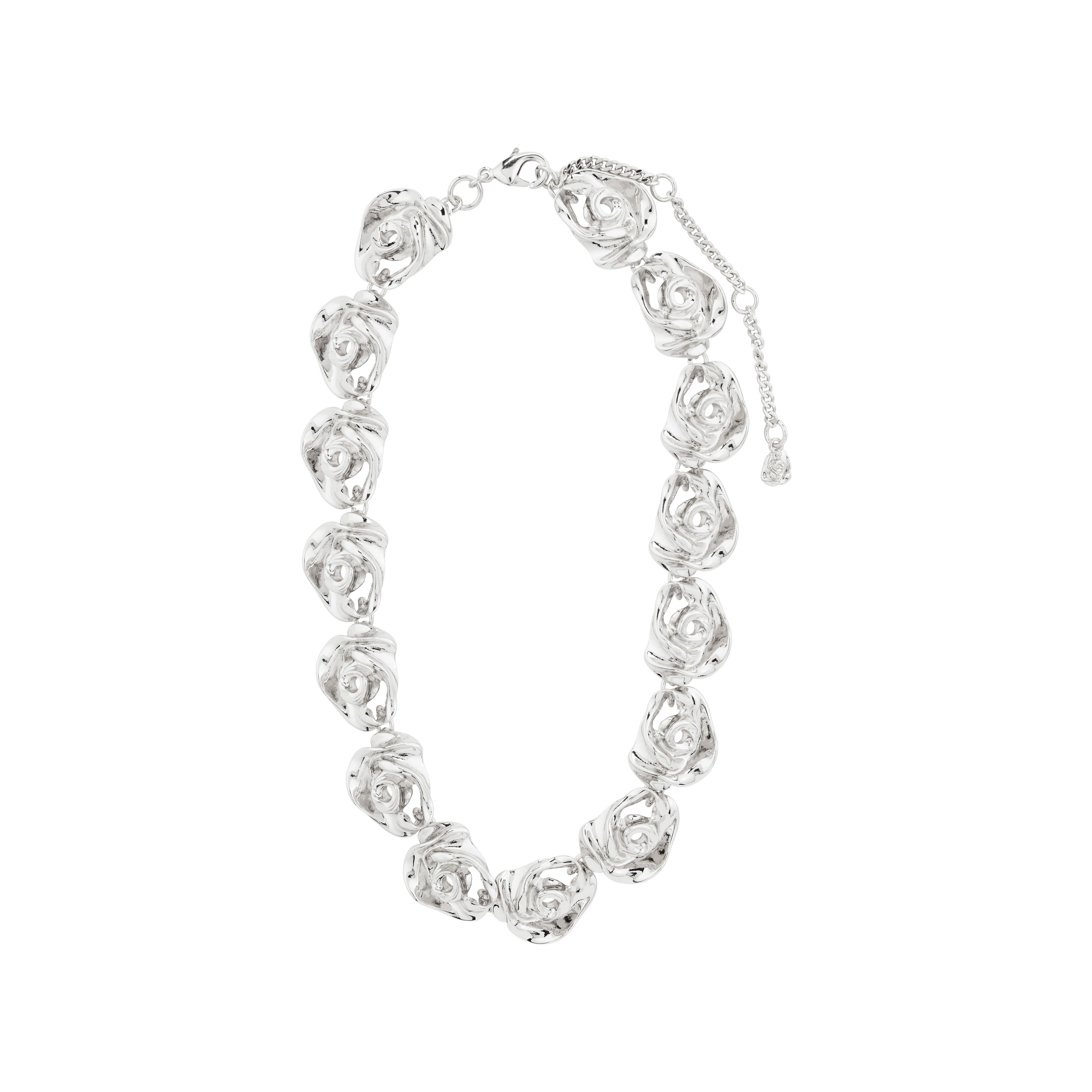 pilgrim-inner-halskette-versilbert-rosen-statement-36-cm-9-cm image 4