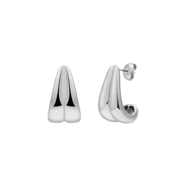 xenox-duo-drop-ohrringe-edelstahl-silberfarben-beschichtet-tropfen image 1