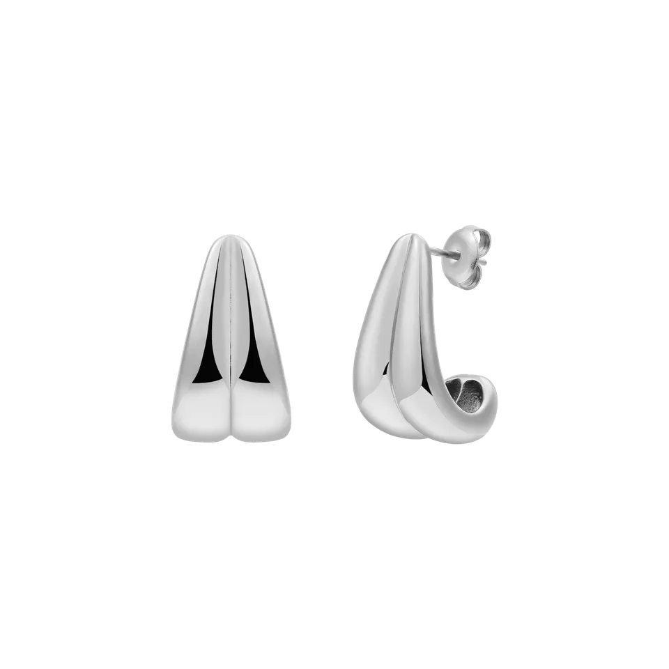 xenox-duo-drop-ohrringe-edelstahl-silberfarben-beschichtet-tropfen image 1